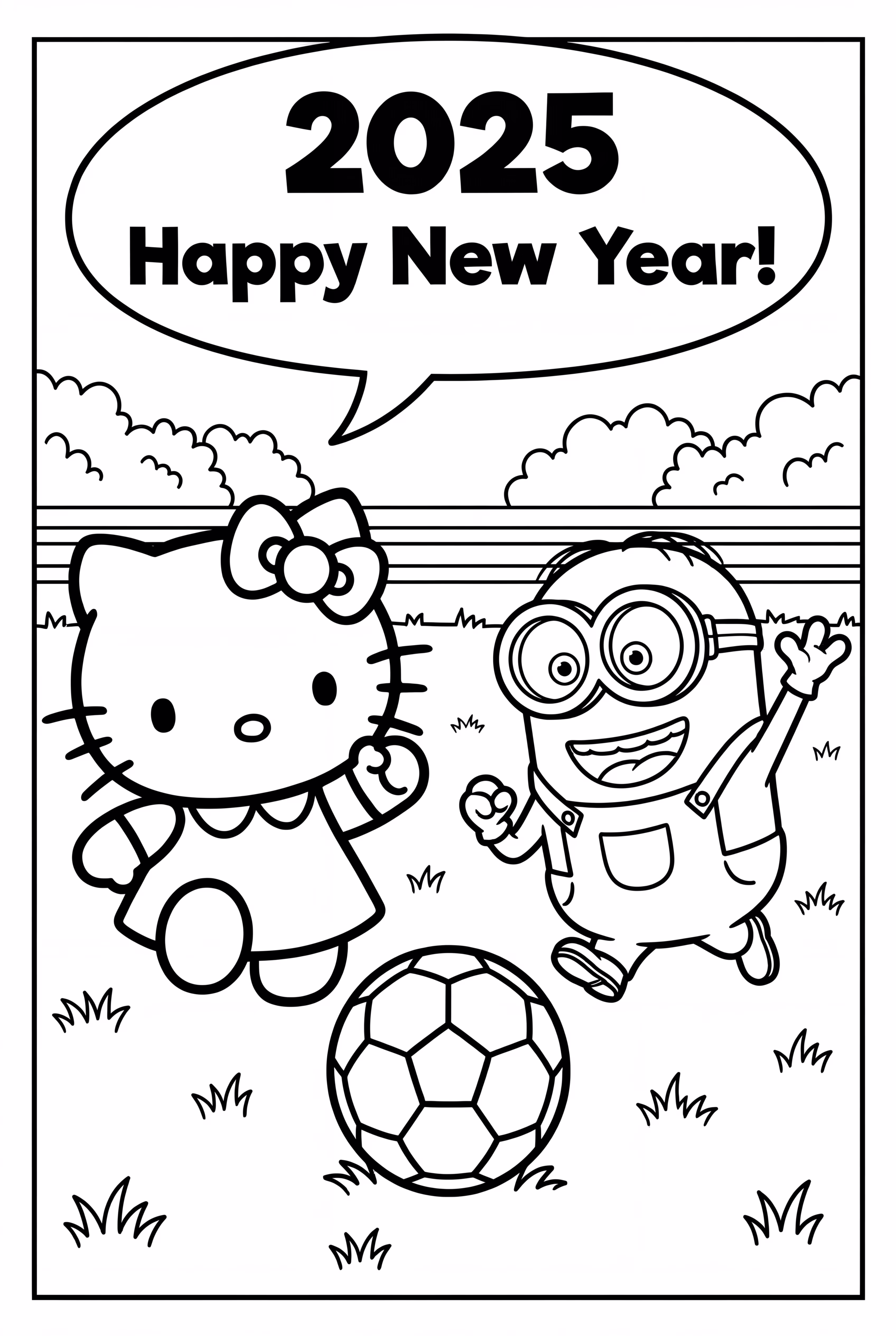 2025 酷奇猫和小黄人踢足球