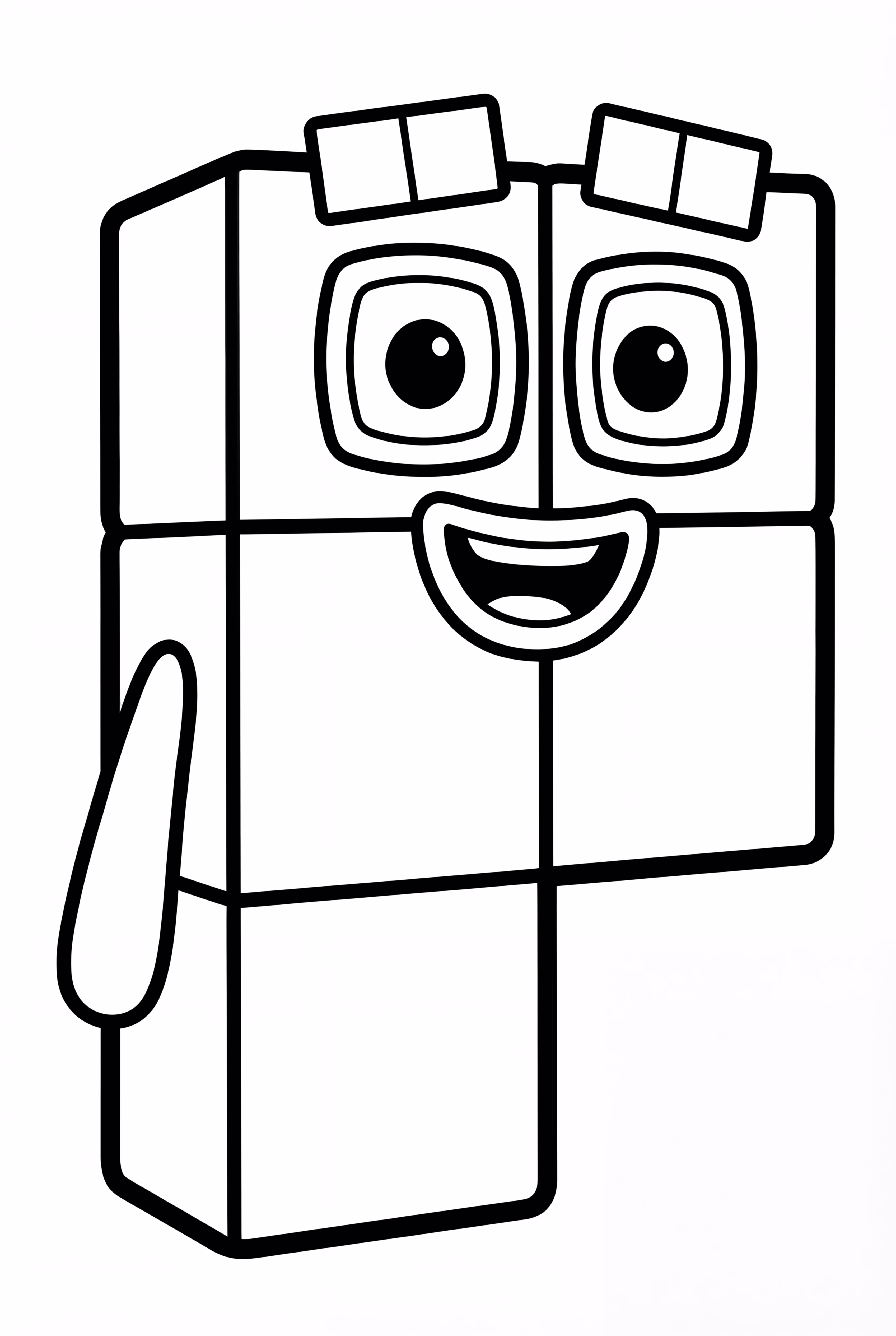 4 making an upside down 'L' shape