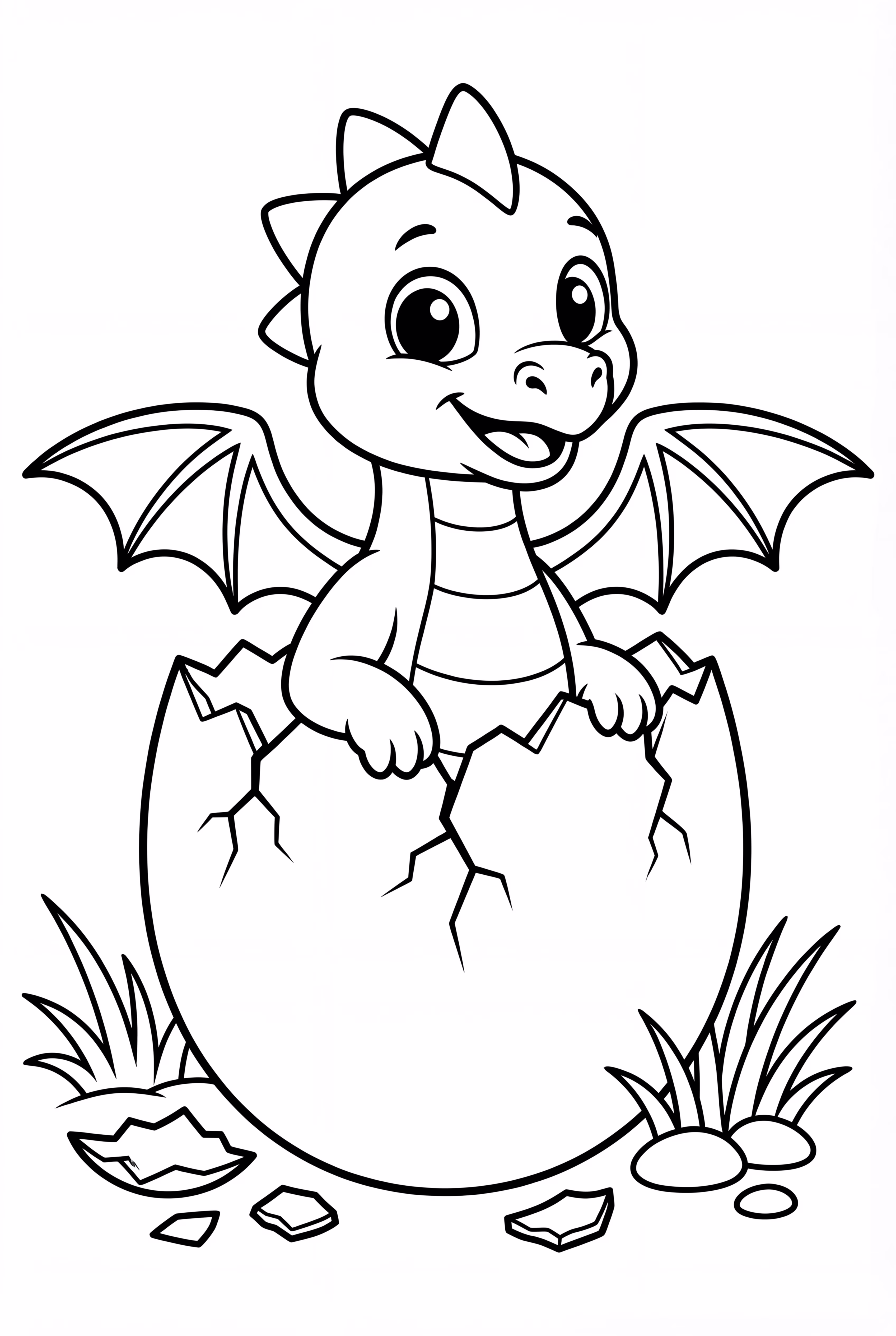 A Baby Dragon Hatching From Its Egg