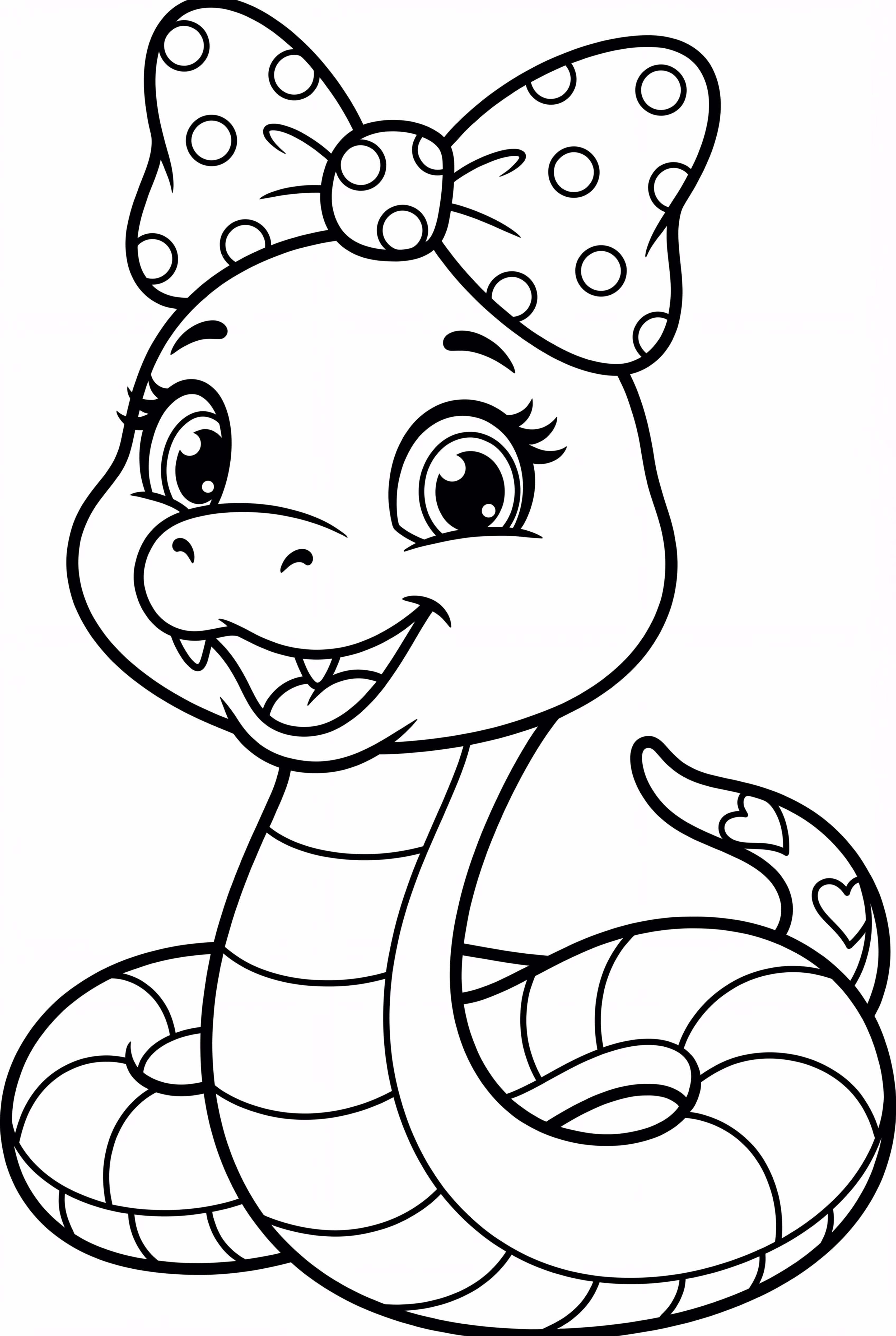 A baby snake with bow tie