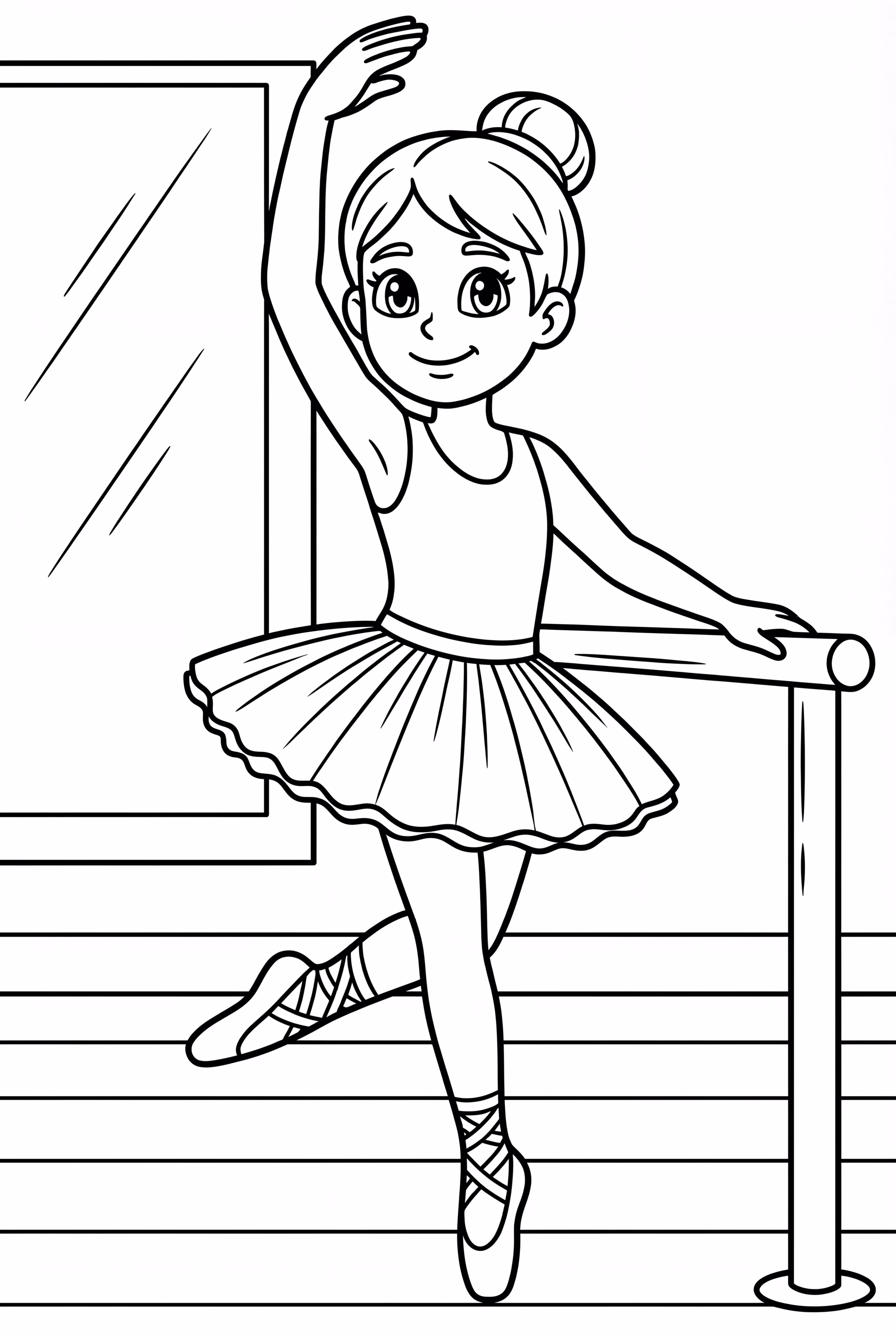 A Ballerina Stretching Before Practice