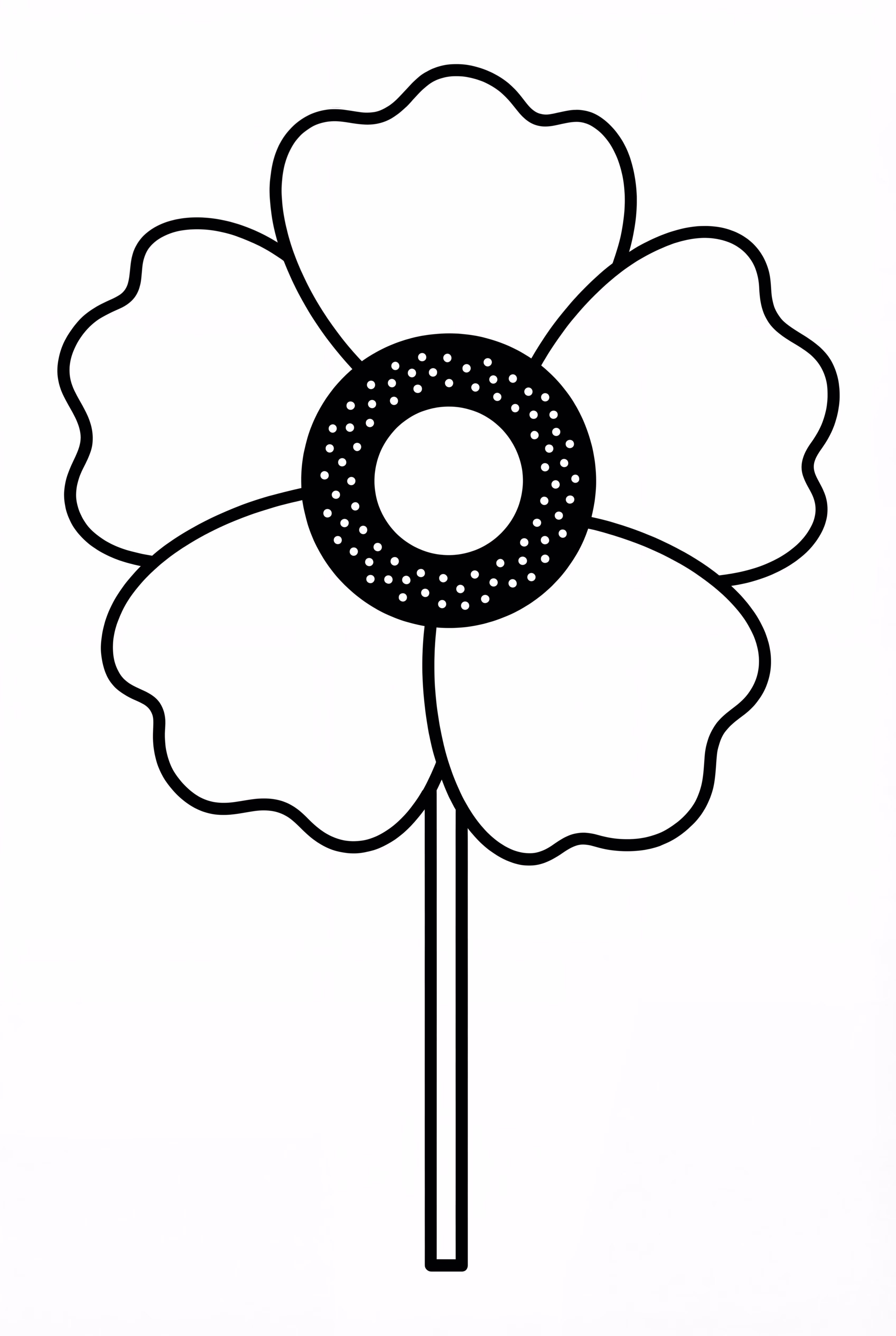 Eine einfache rote Mohnblume