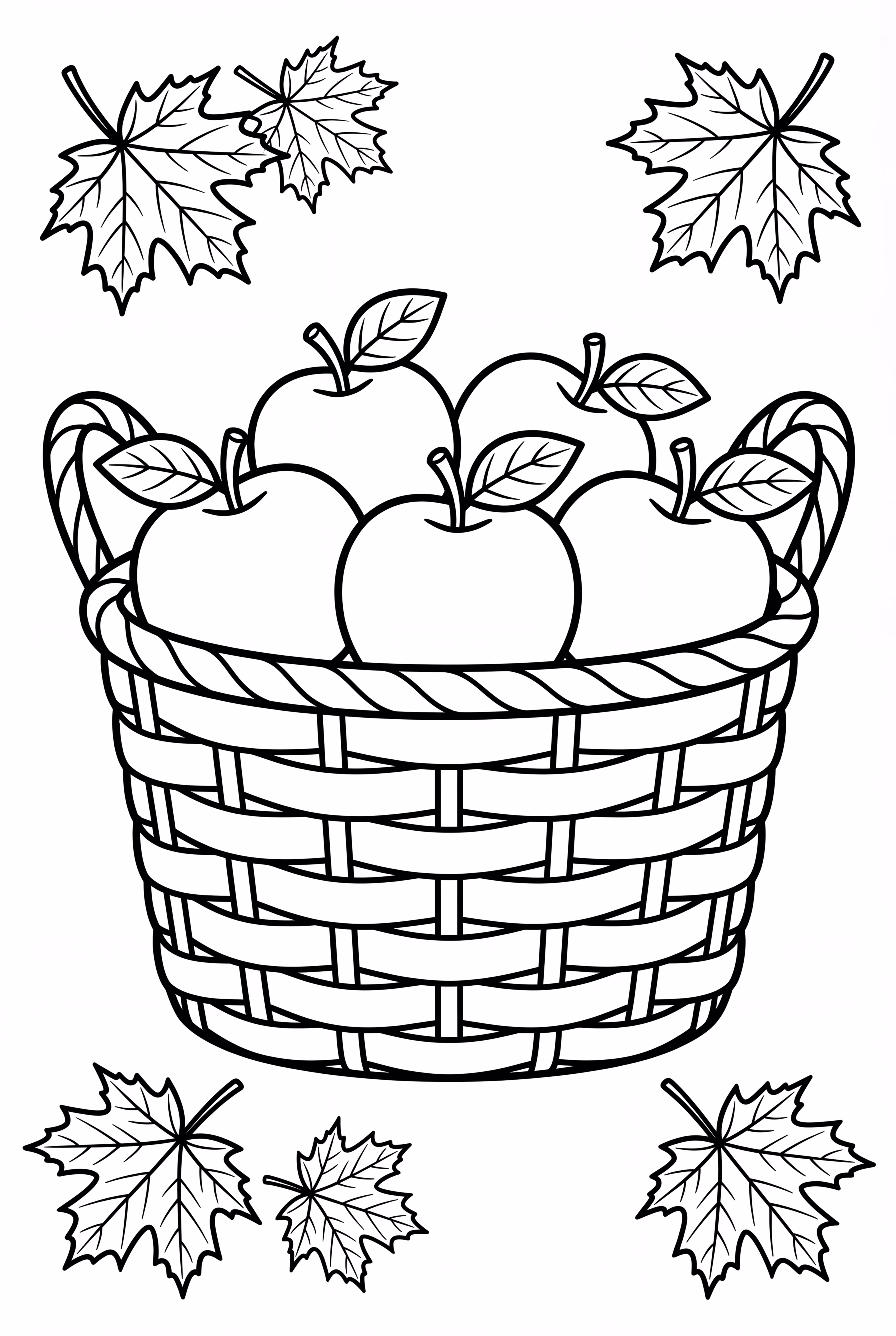 A Basket Of Autumn Fall Apples