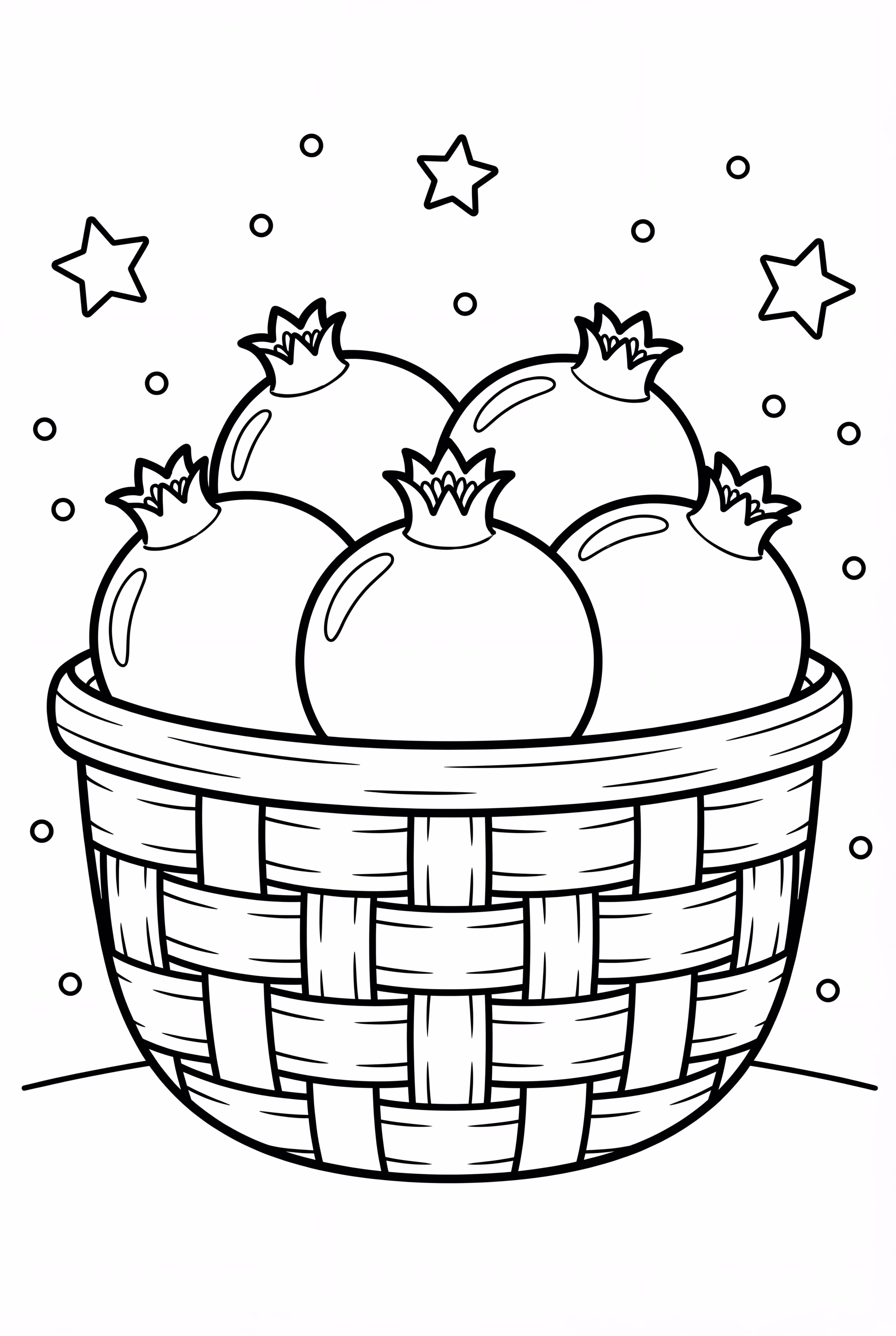 A Basket Of Rosh Hashanah Pomegranates