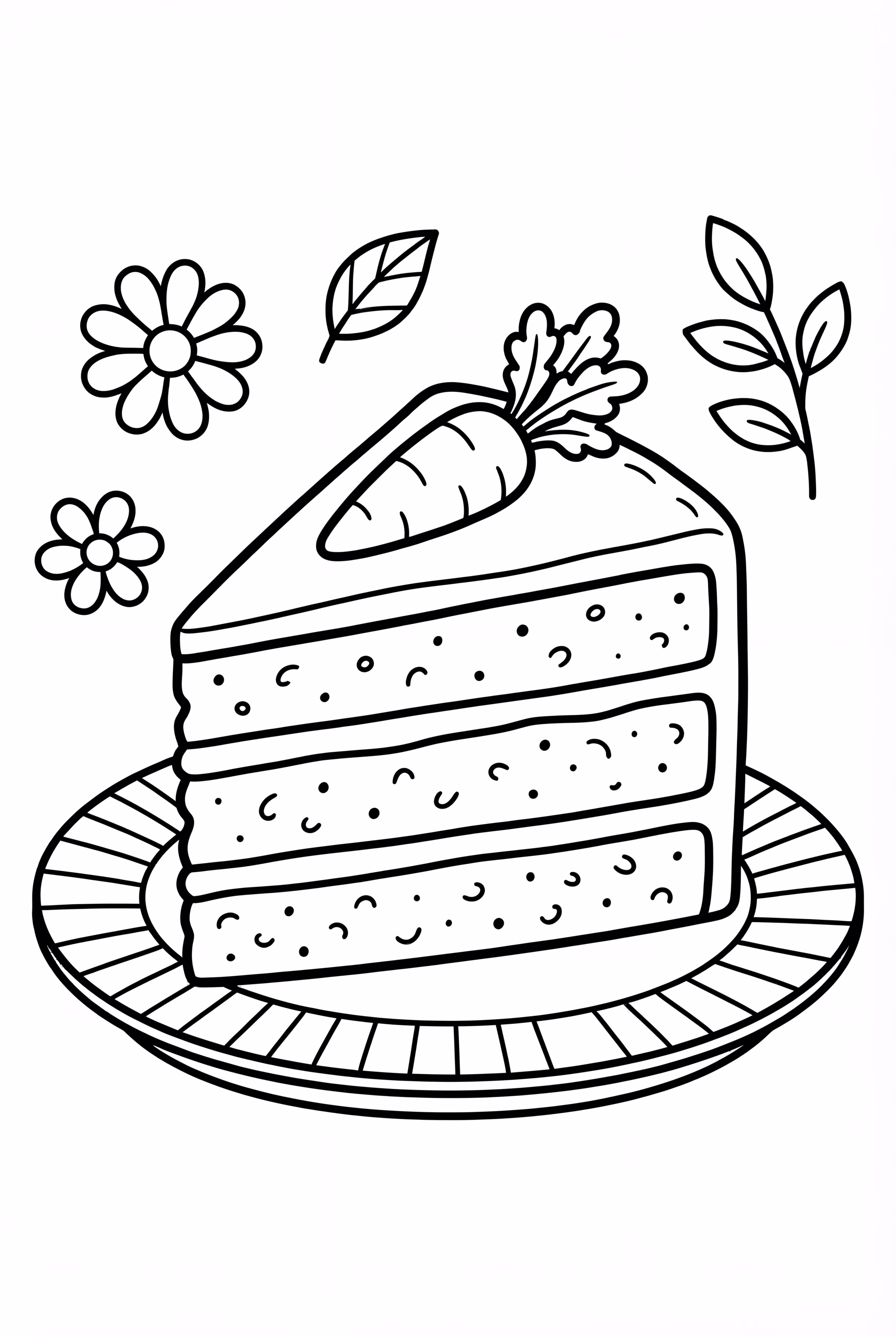 一块精美的胡萝卜蛋糕