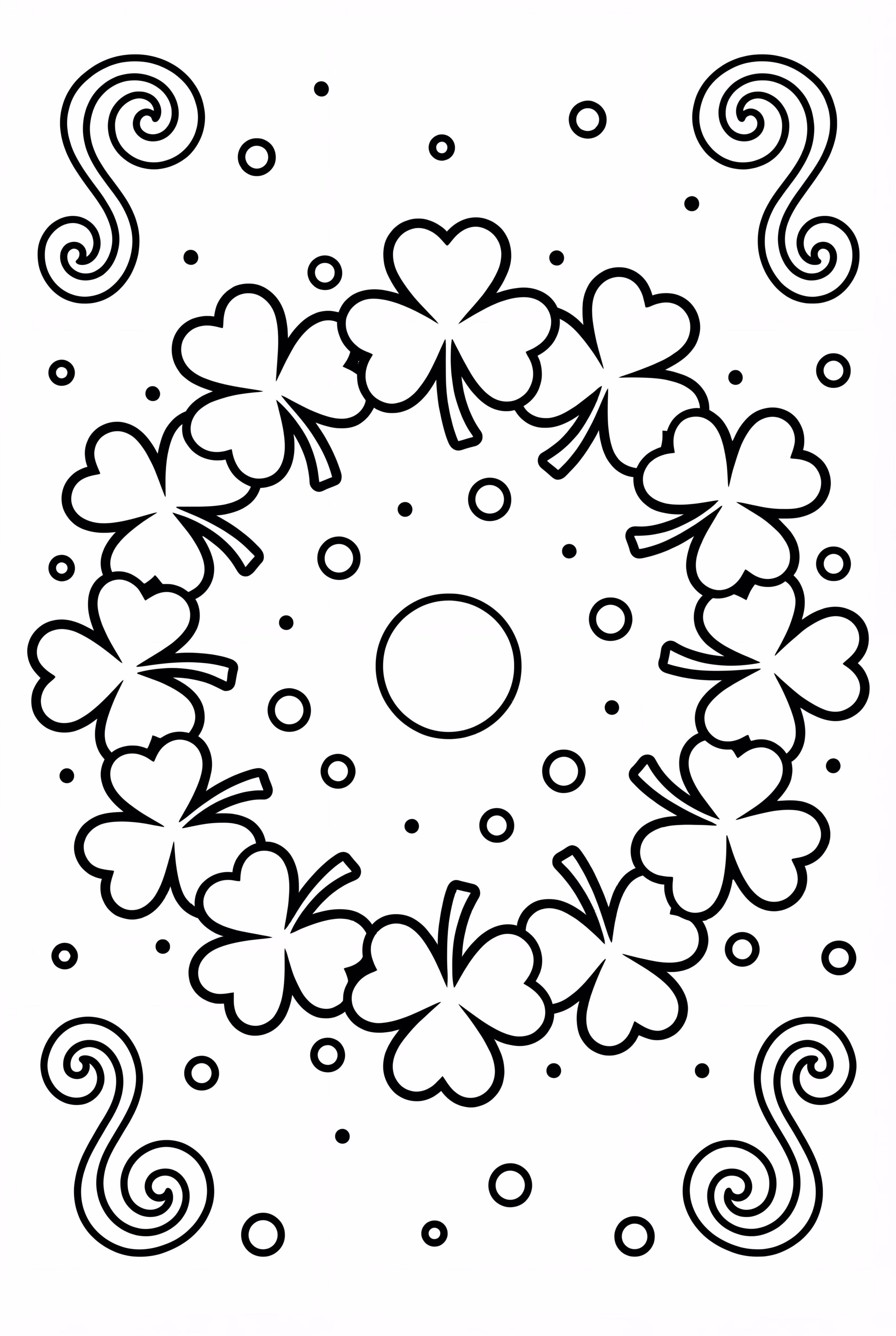 A Beautiful Wreath Made Of Shamrocks