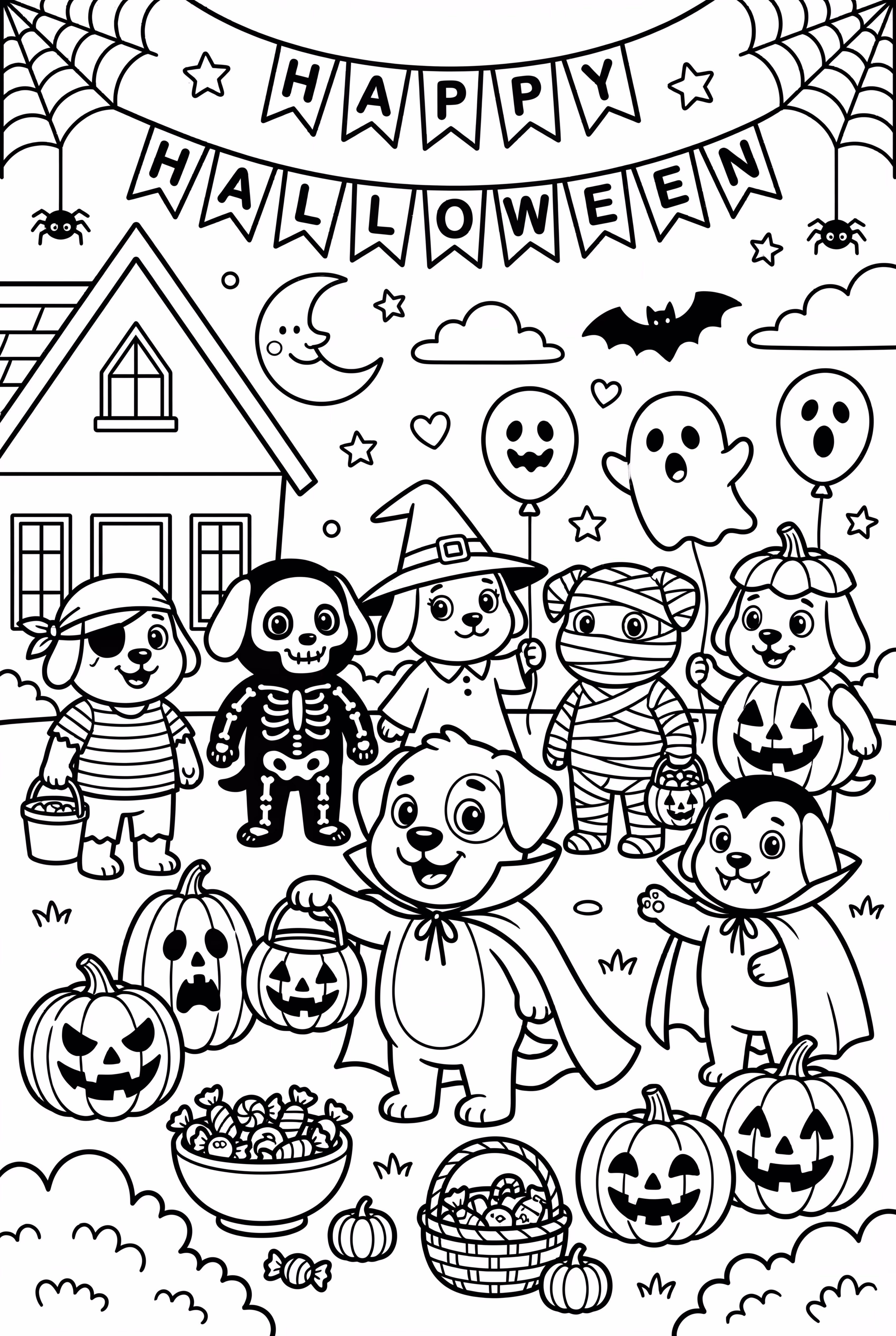 A Big Bluey Halloween Party With All Friends