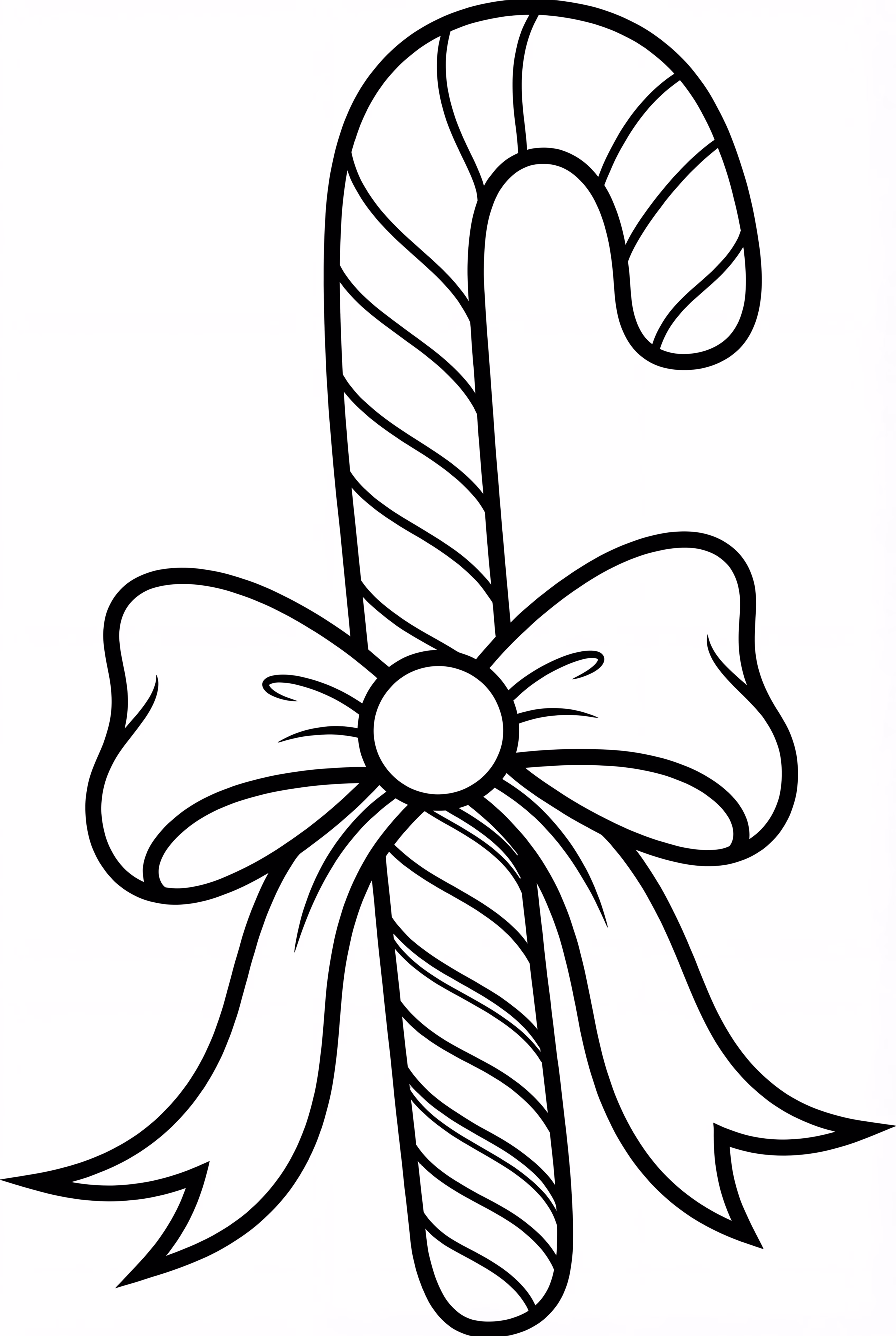 A Big Candy Cane With A Bow