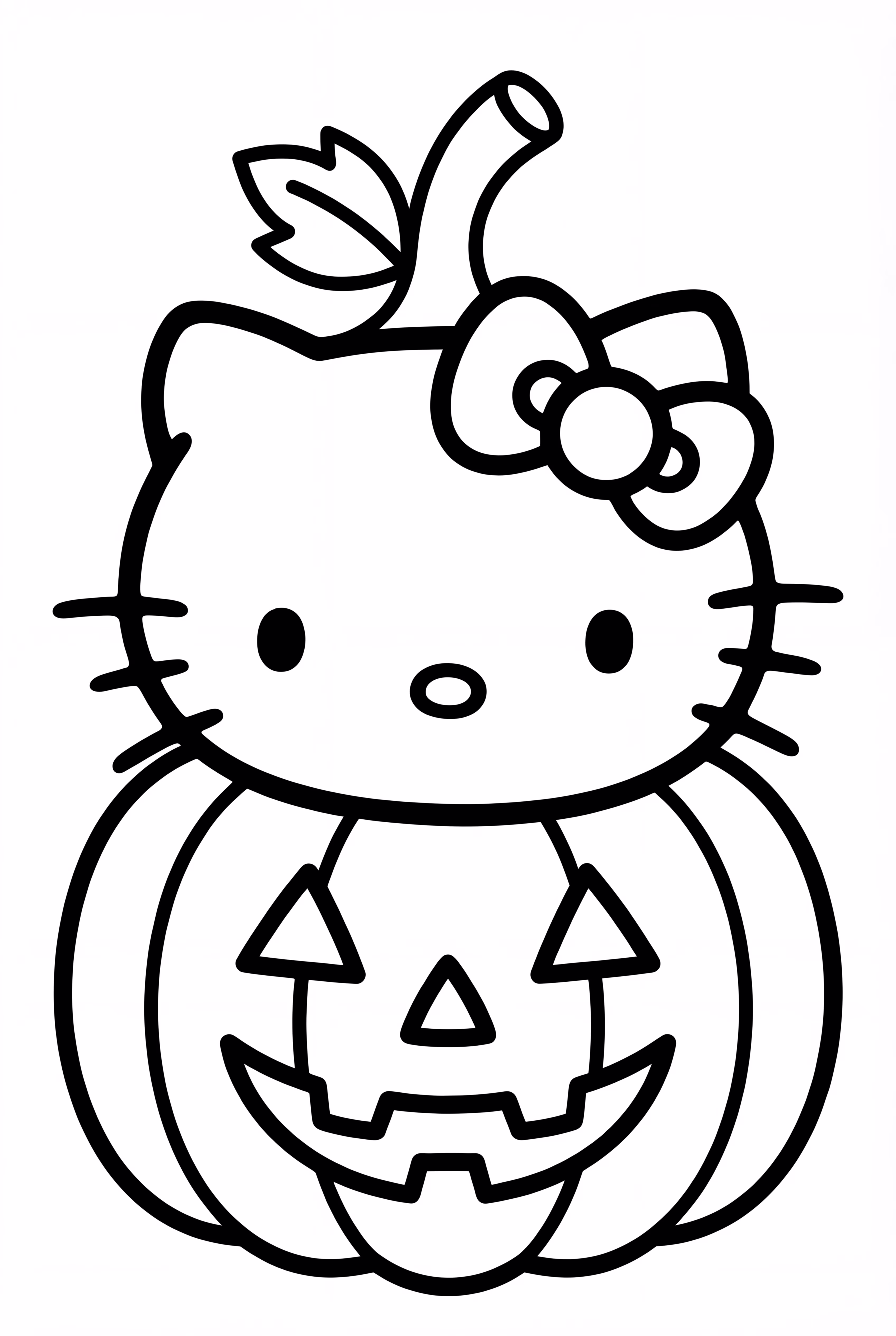 A Big Hello Kitty Jack-o-lantern
