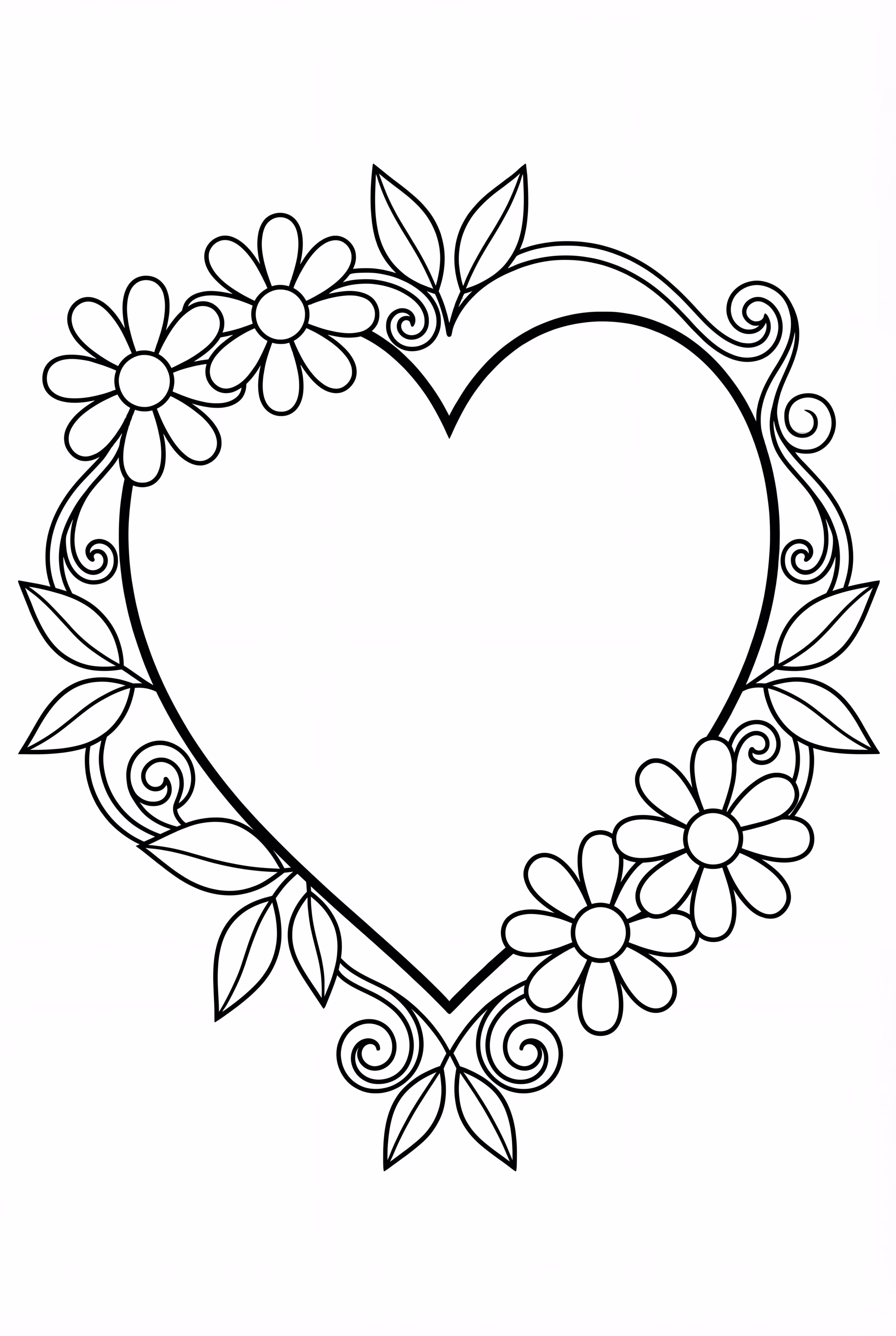 A Big Wedding Heart With Flowers