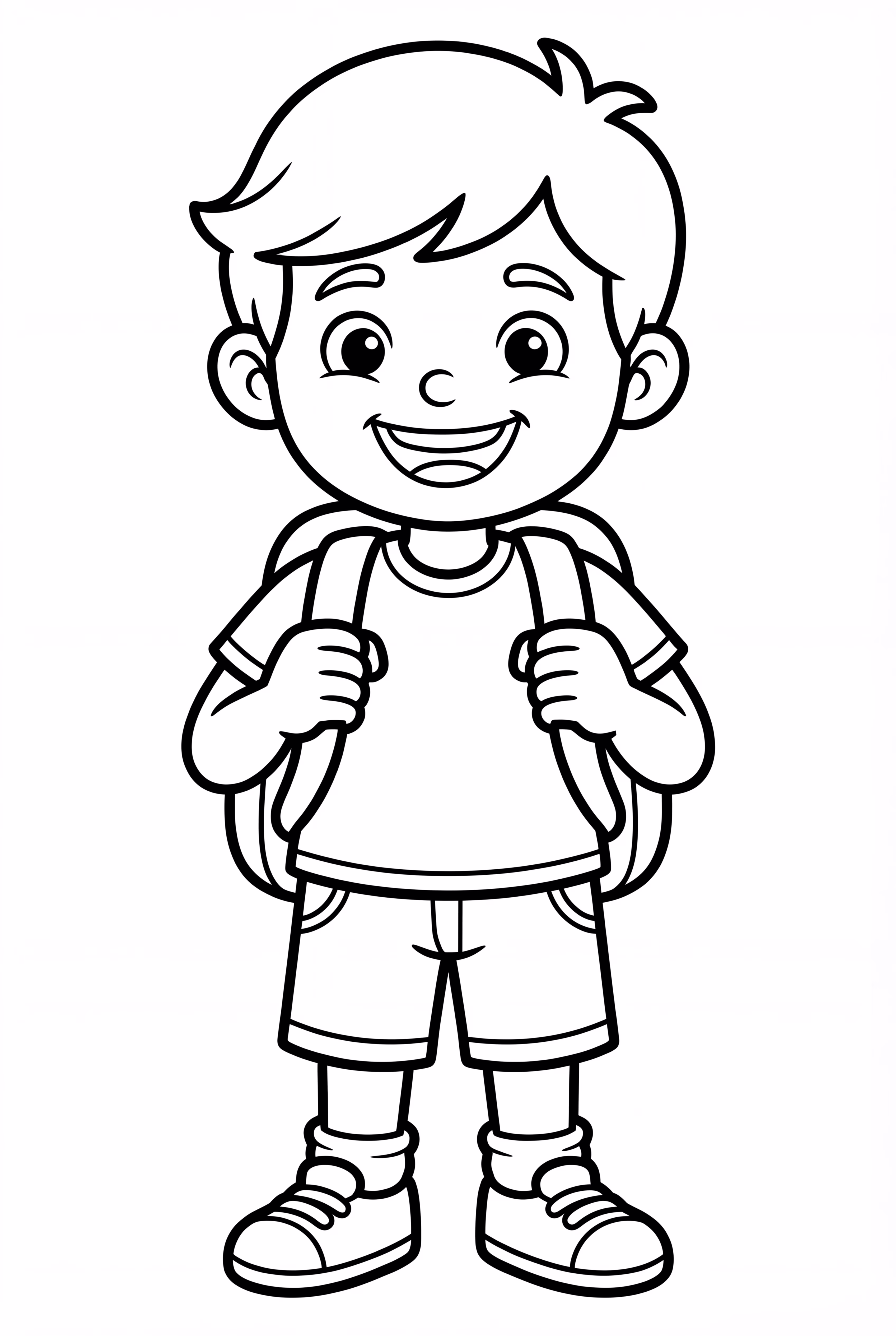 男孩的第一天上学