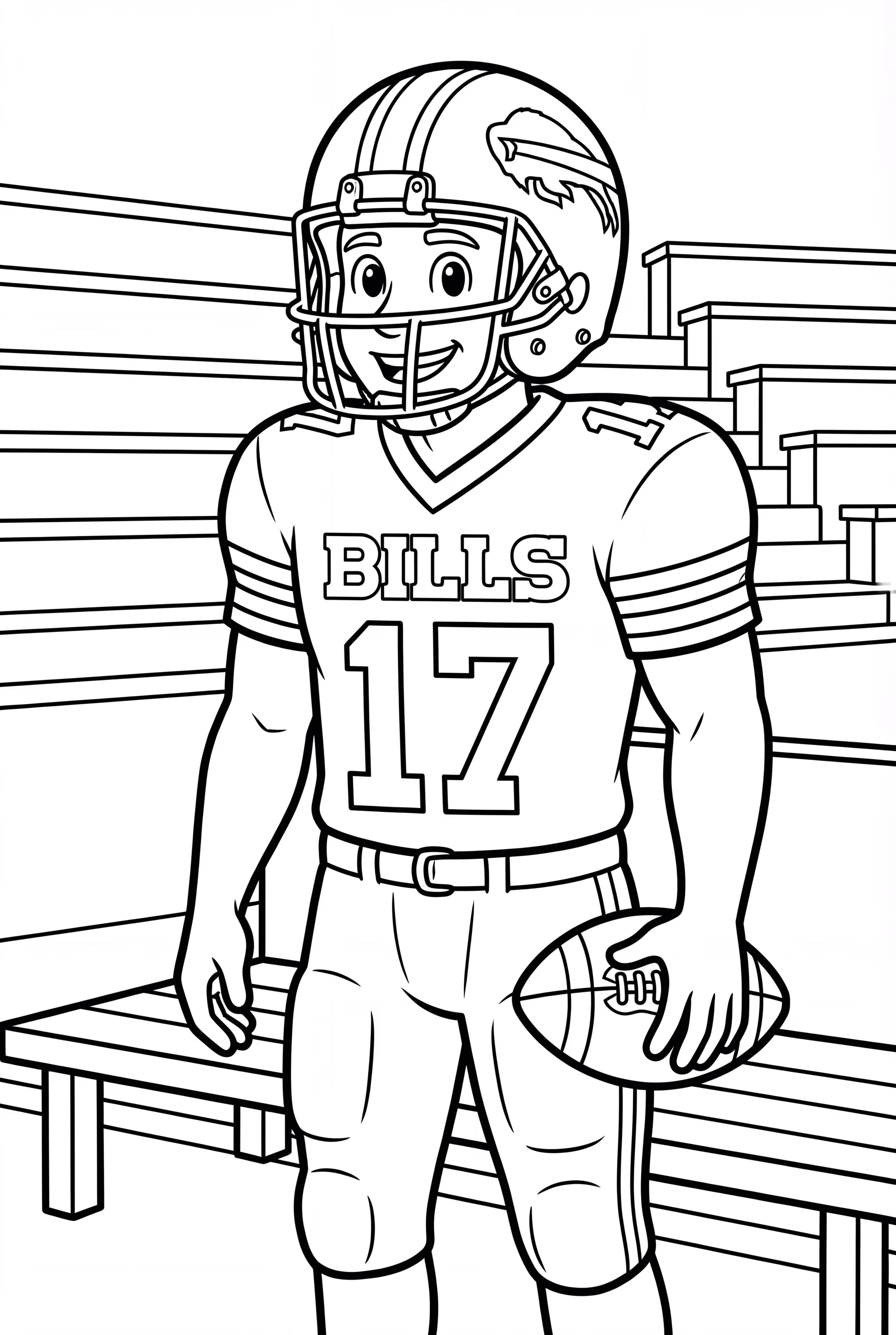 A Buffalo Bills Player On The Sideline