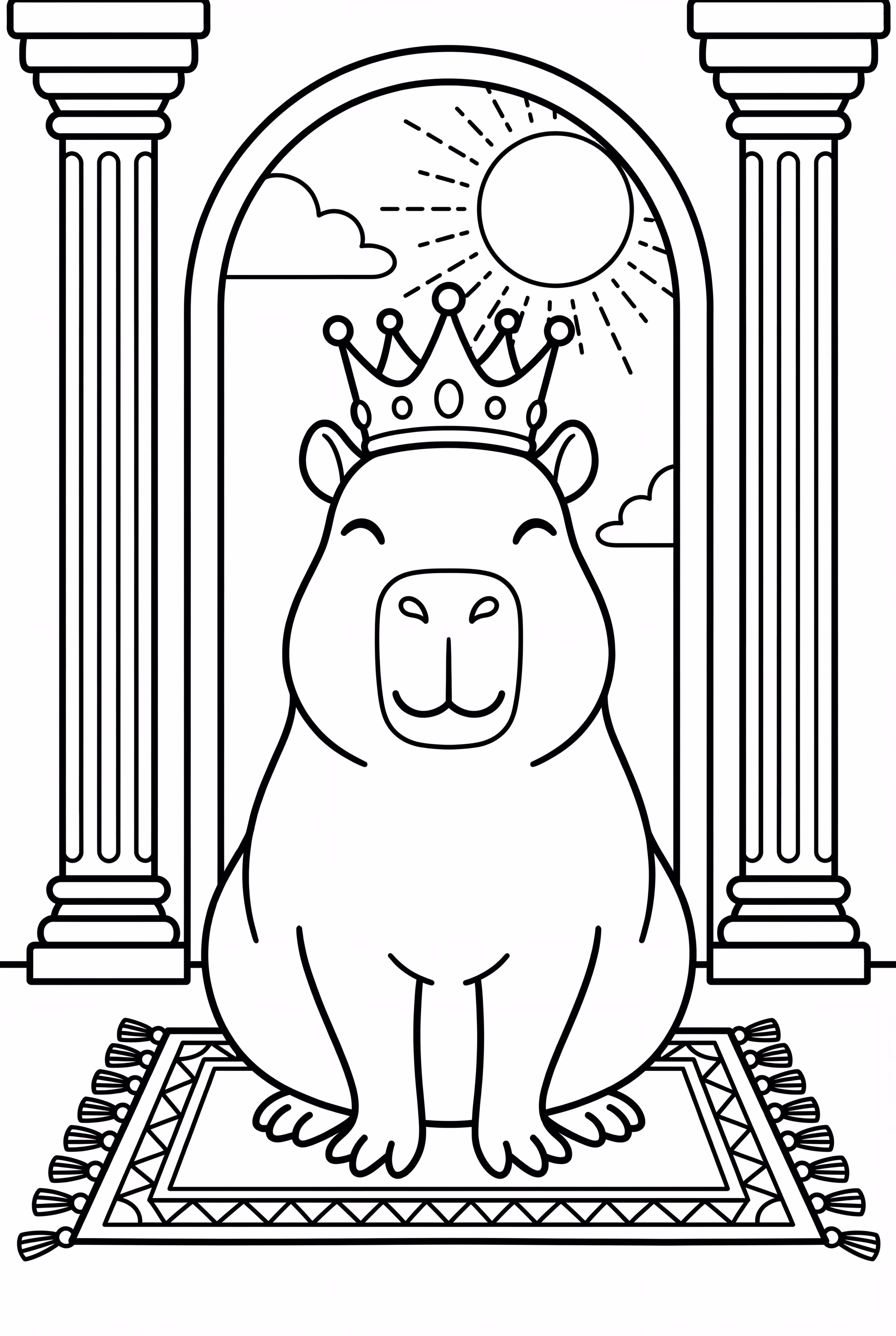 A Capybara As A King With A Crown