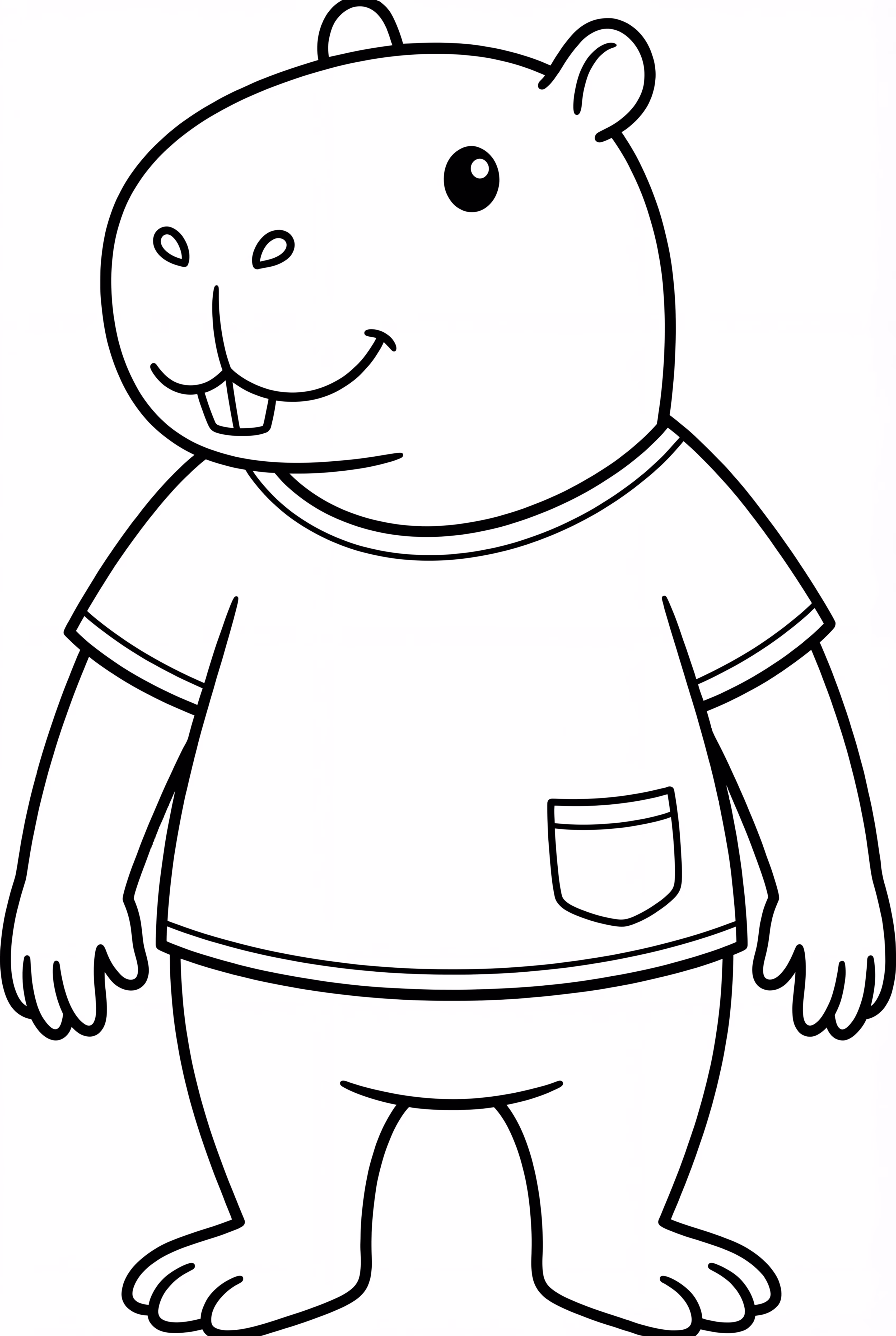 A Capybara In A Simple T-Shirt