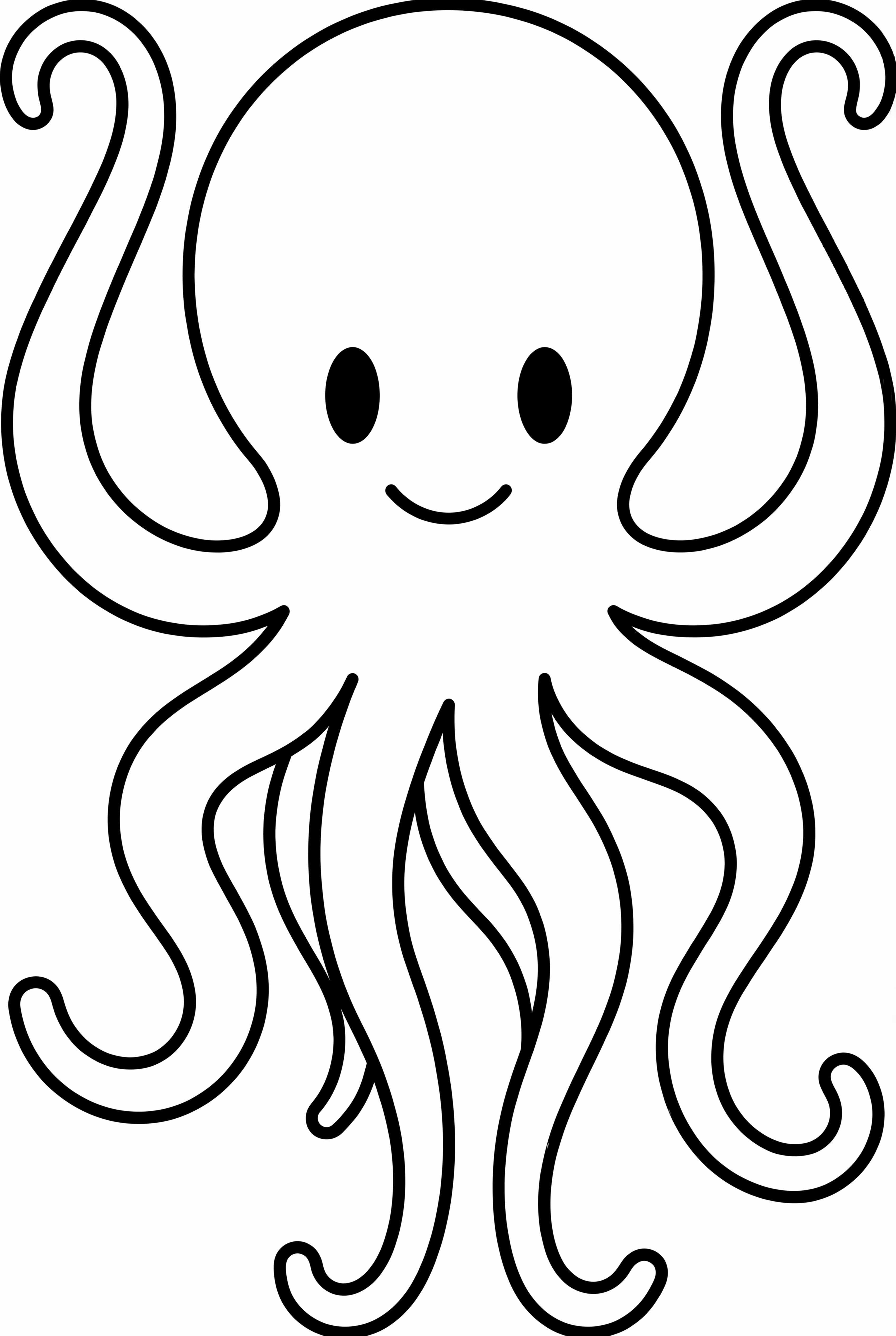 Ein Cartoon Ozean-Oktopus