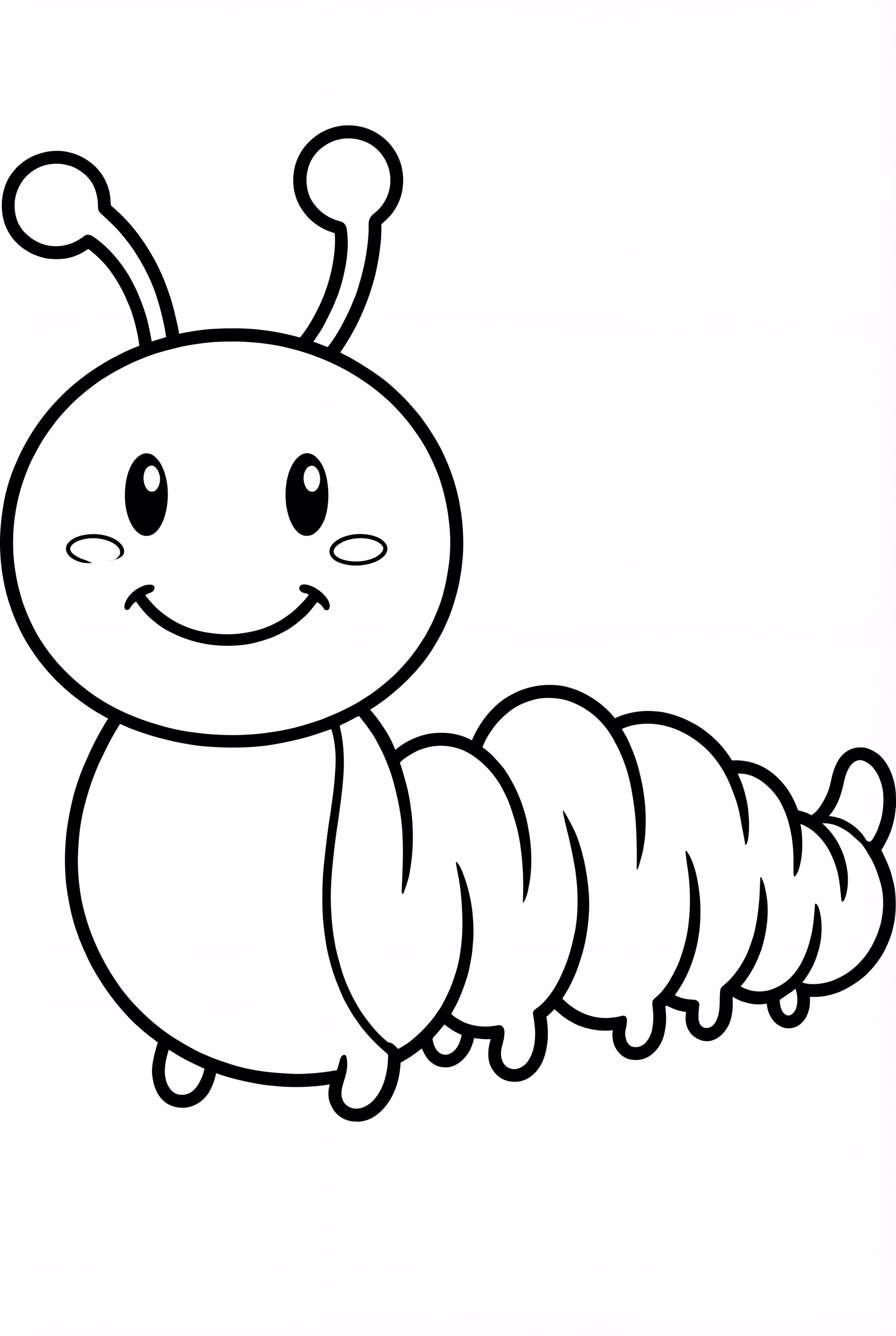 カートゥーン風のトリッピーなイモムシ