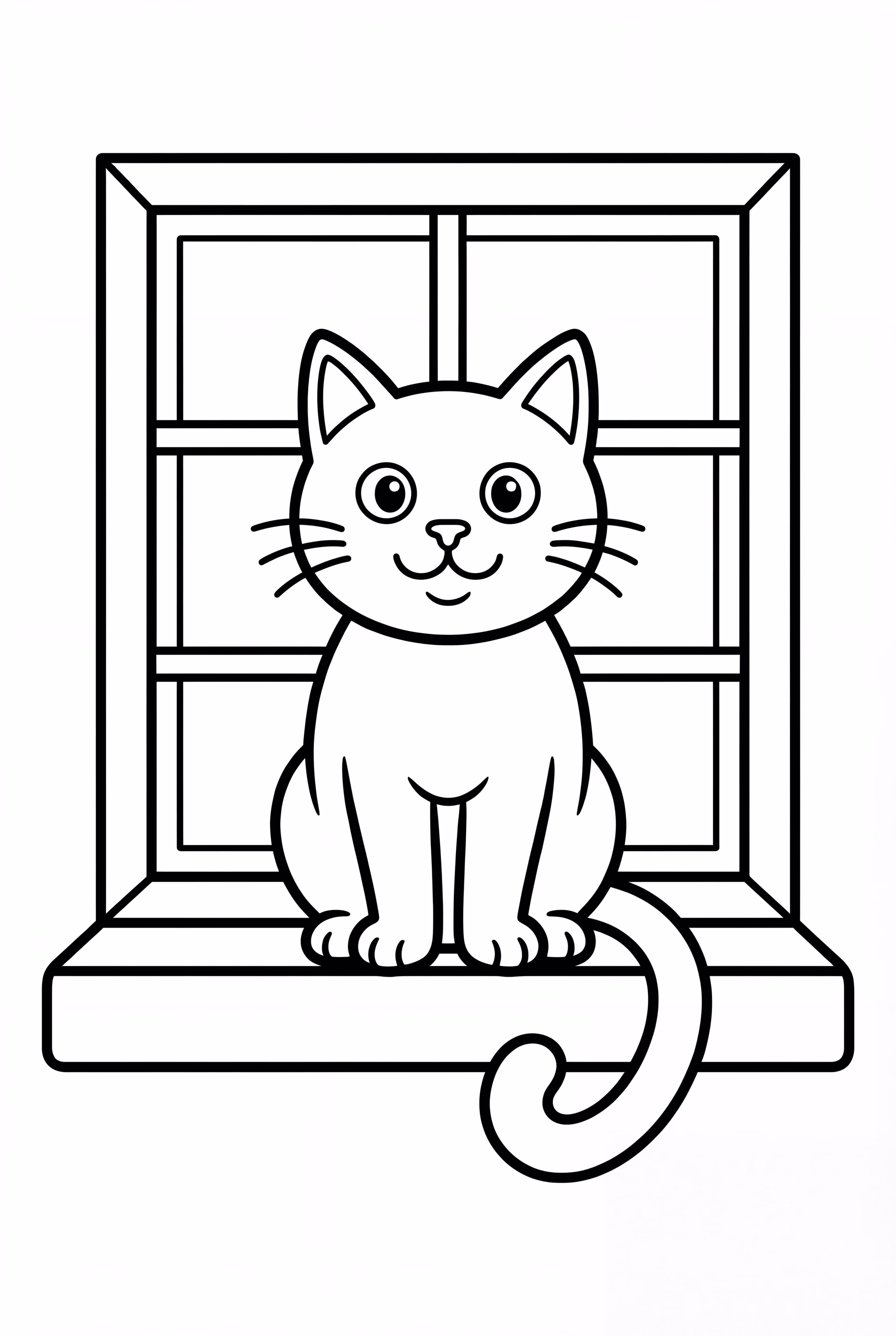 A Cat in the House Window