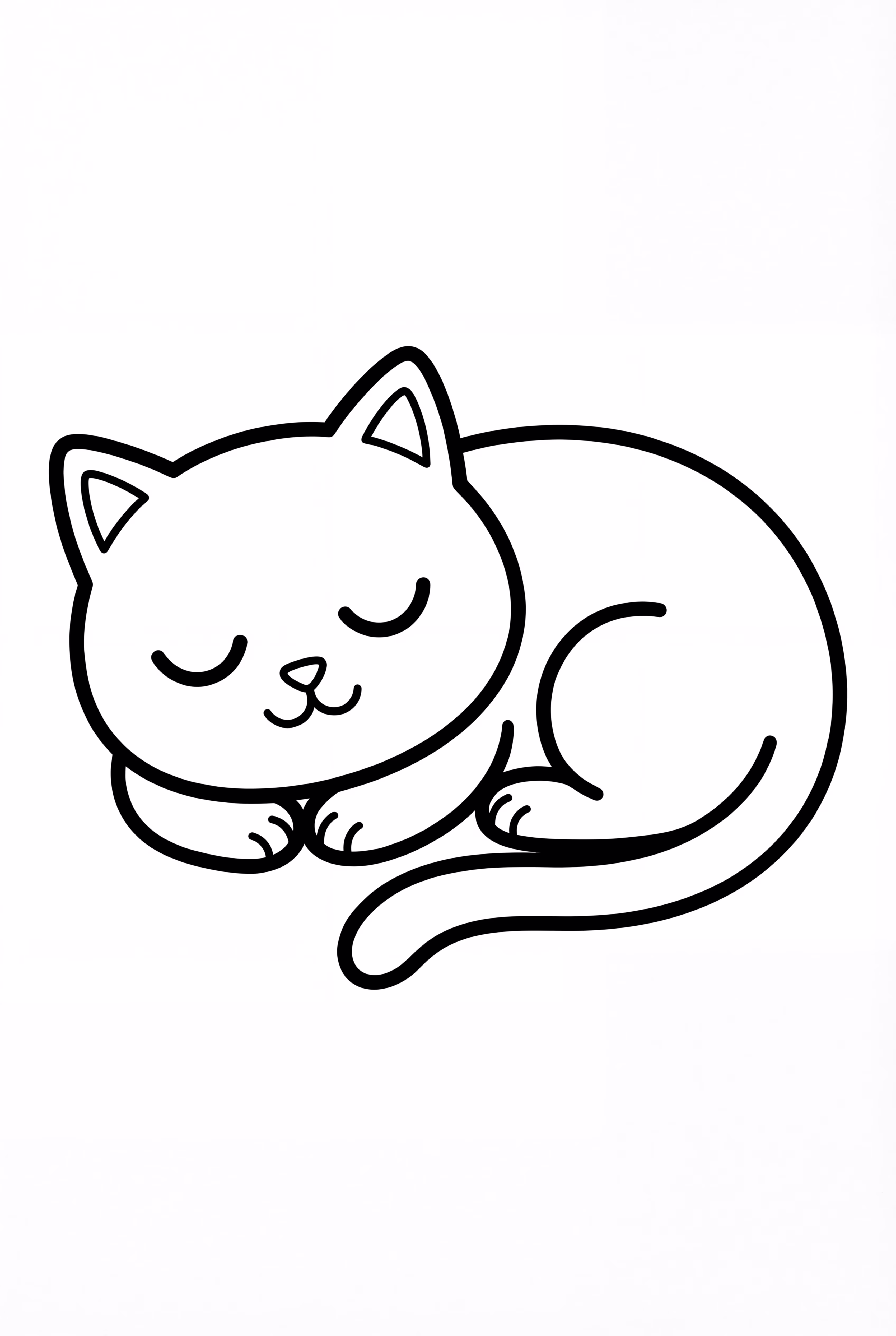 A Cat Sleeping In The Garden