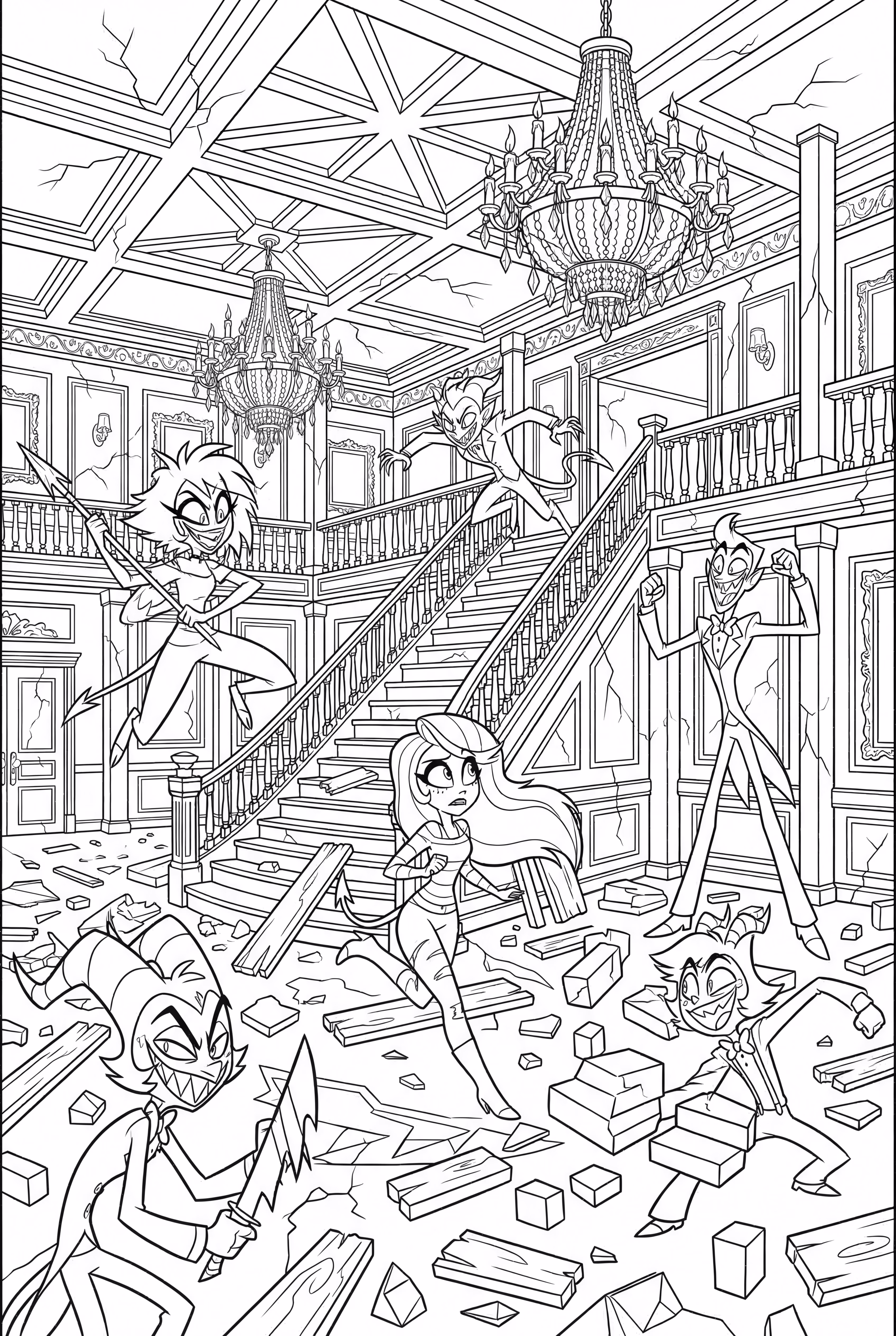 A Chaotic Battle Inside The Hazbin Hotel