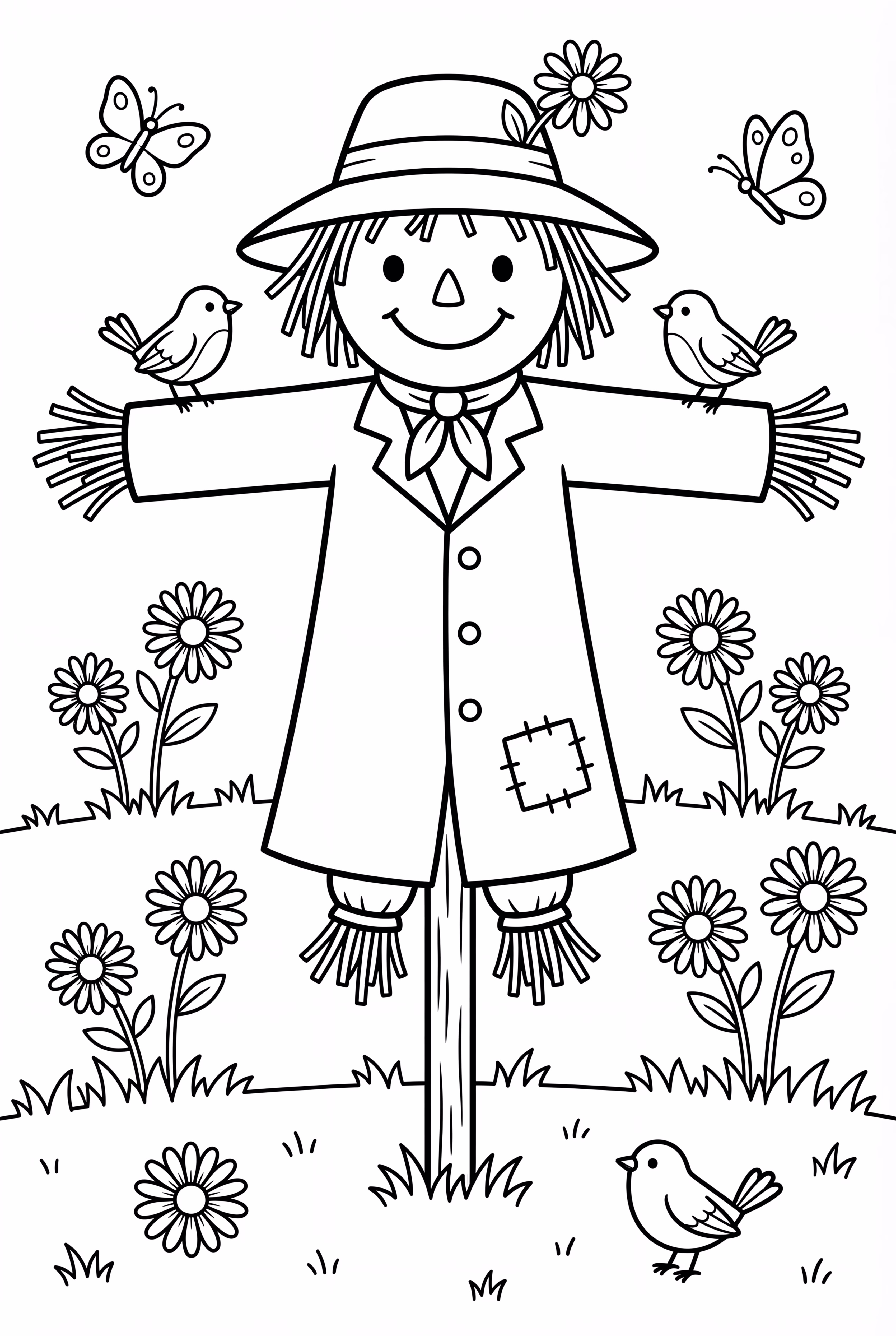 즐거운 봄 허수아비