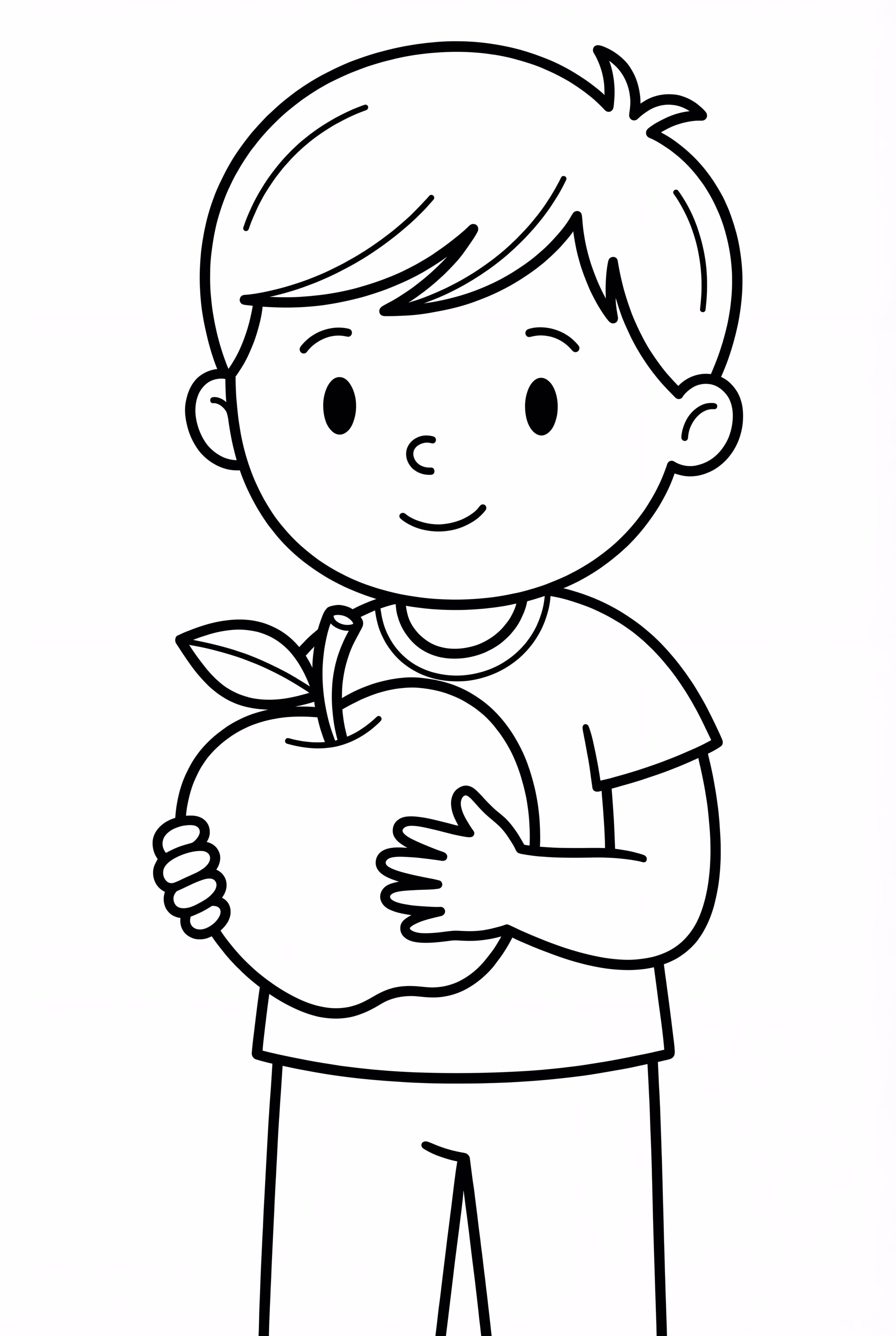 A Child Holding A Rosh Hashanah Apple