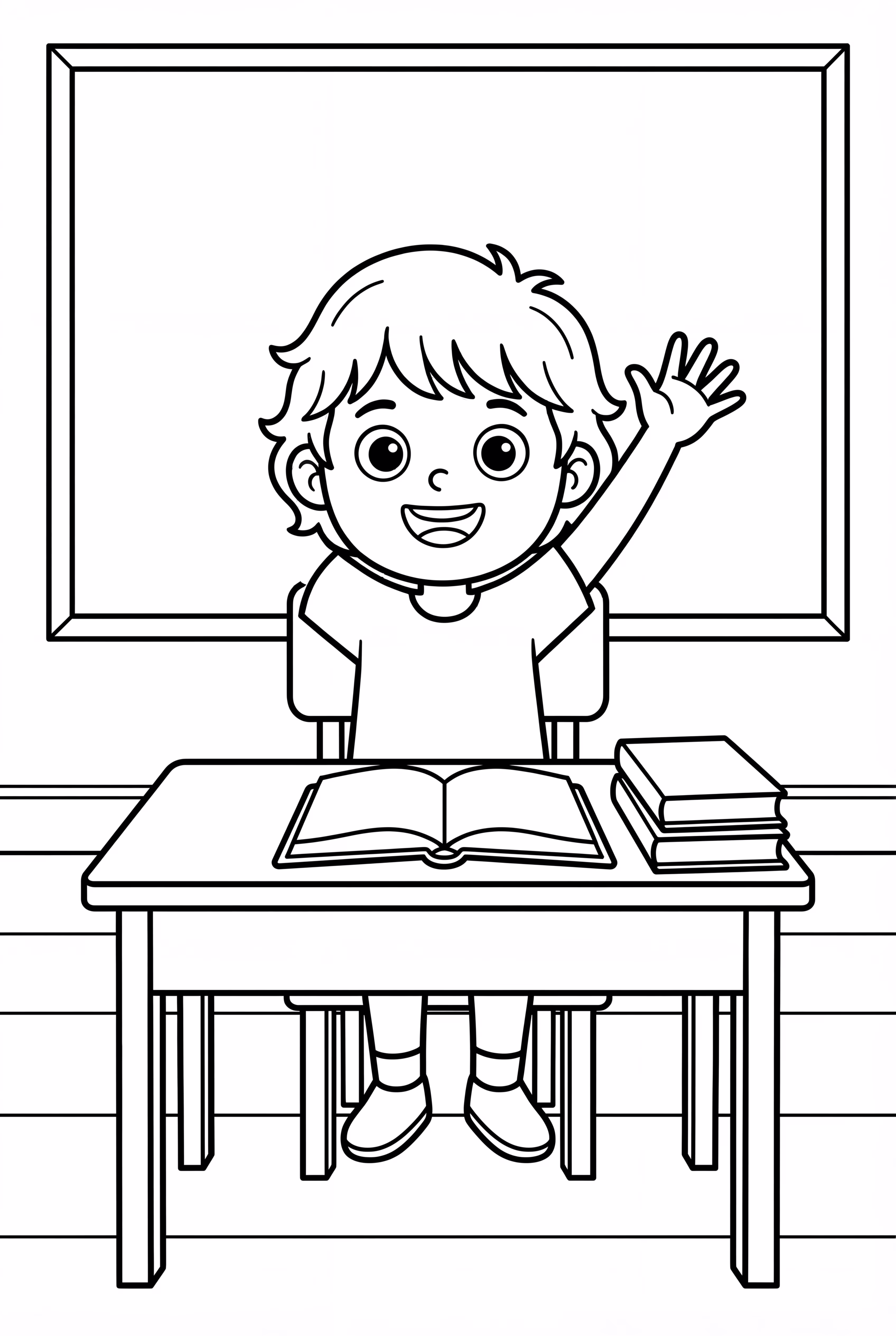 손 들고 등교하는 아이