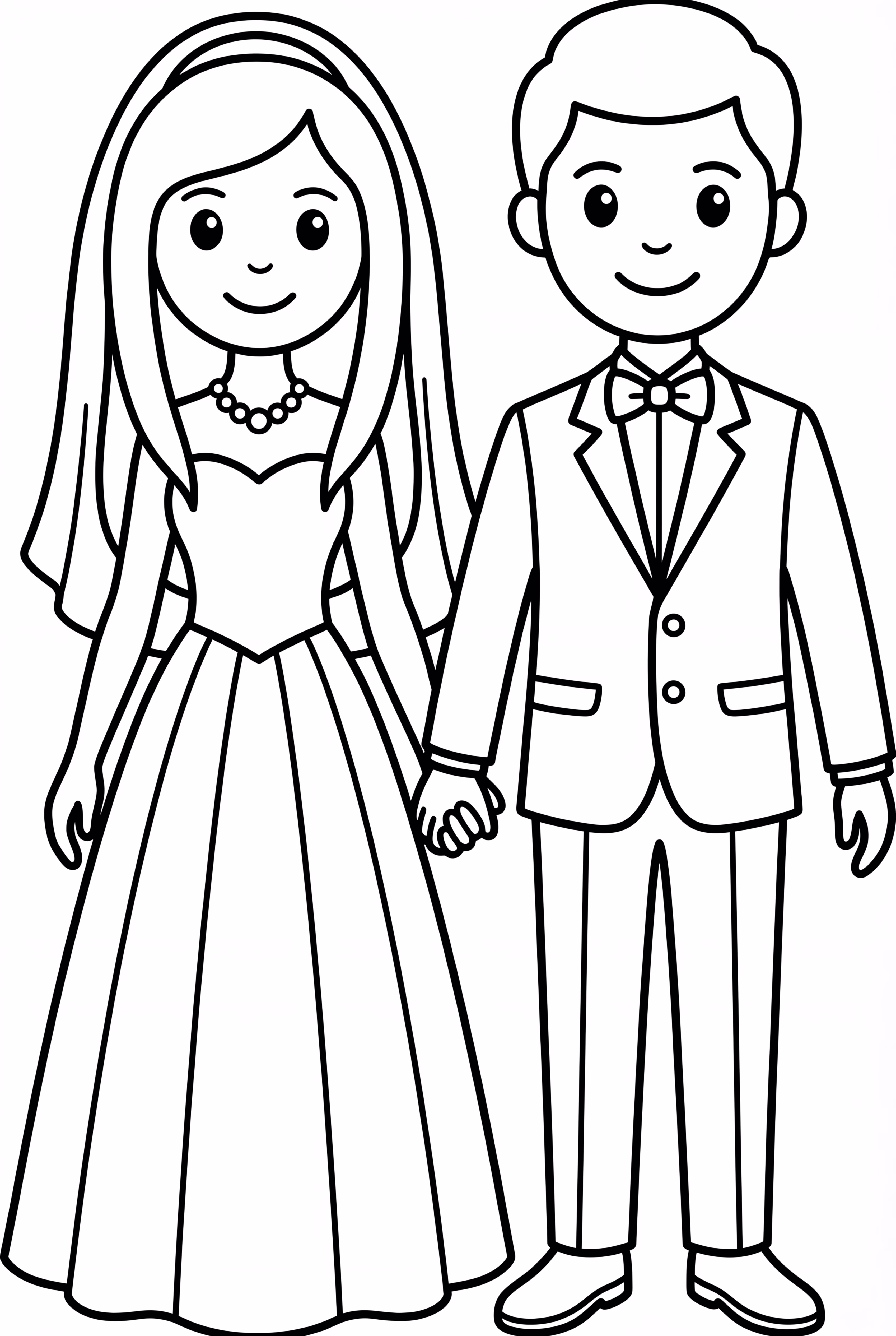 A Child's Drawing Of A Wedding