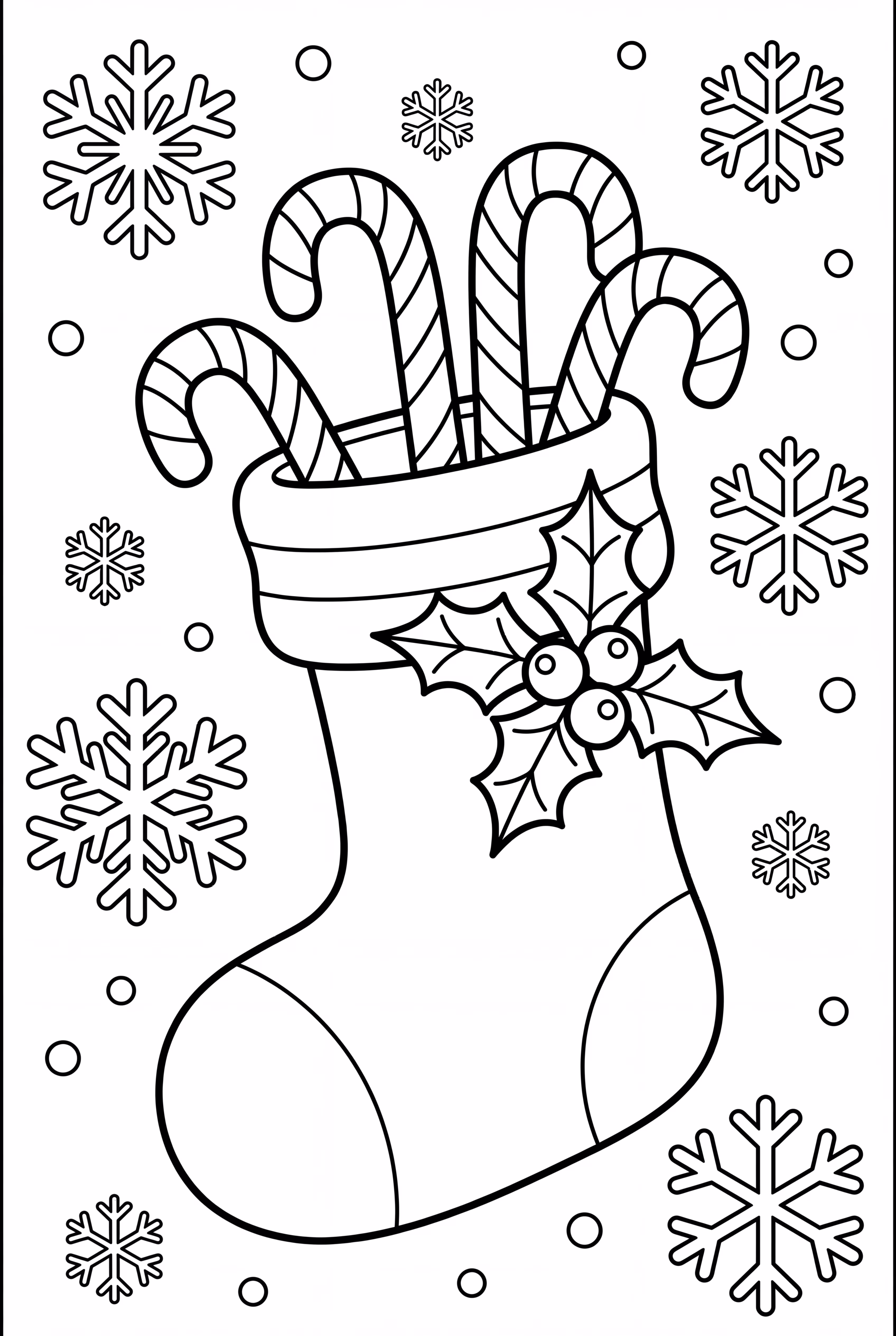 A Christmas Stocking Filled With Candy Canes