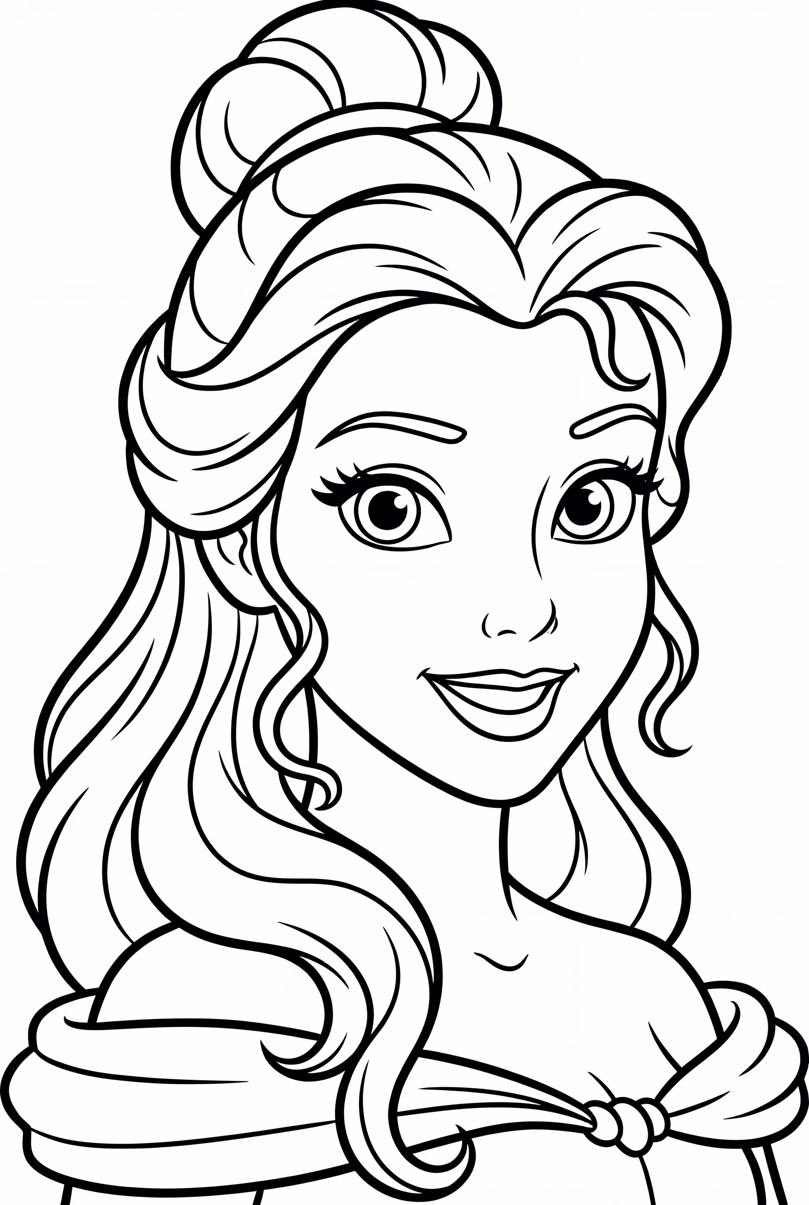 Uma Close-up do Rosto da Bela