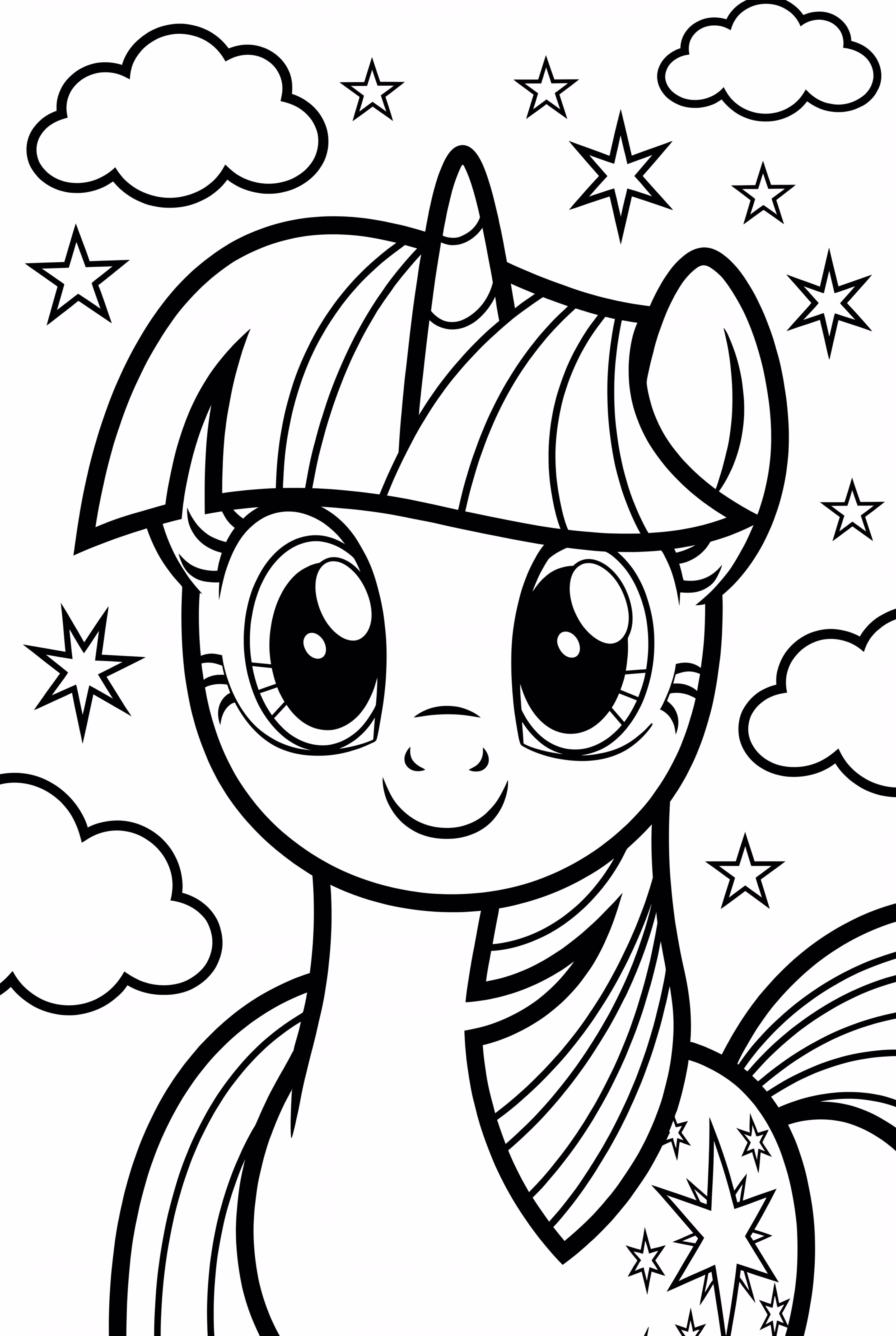 Un gros plan du visage de Twilight Sparkle