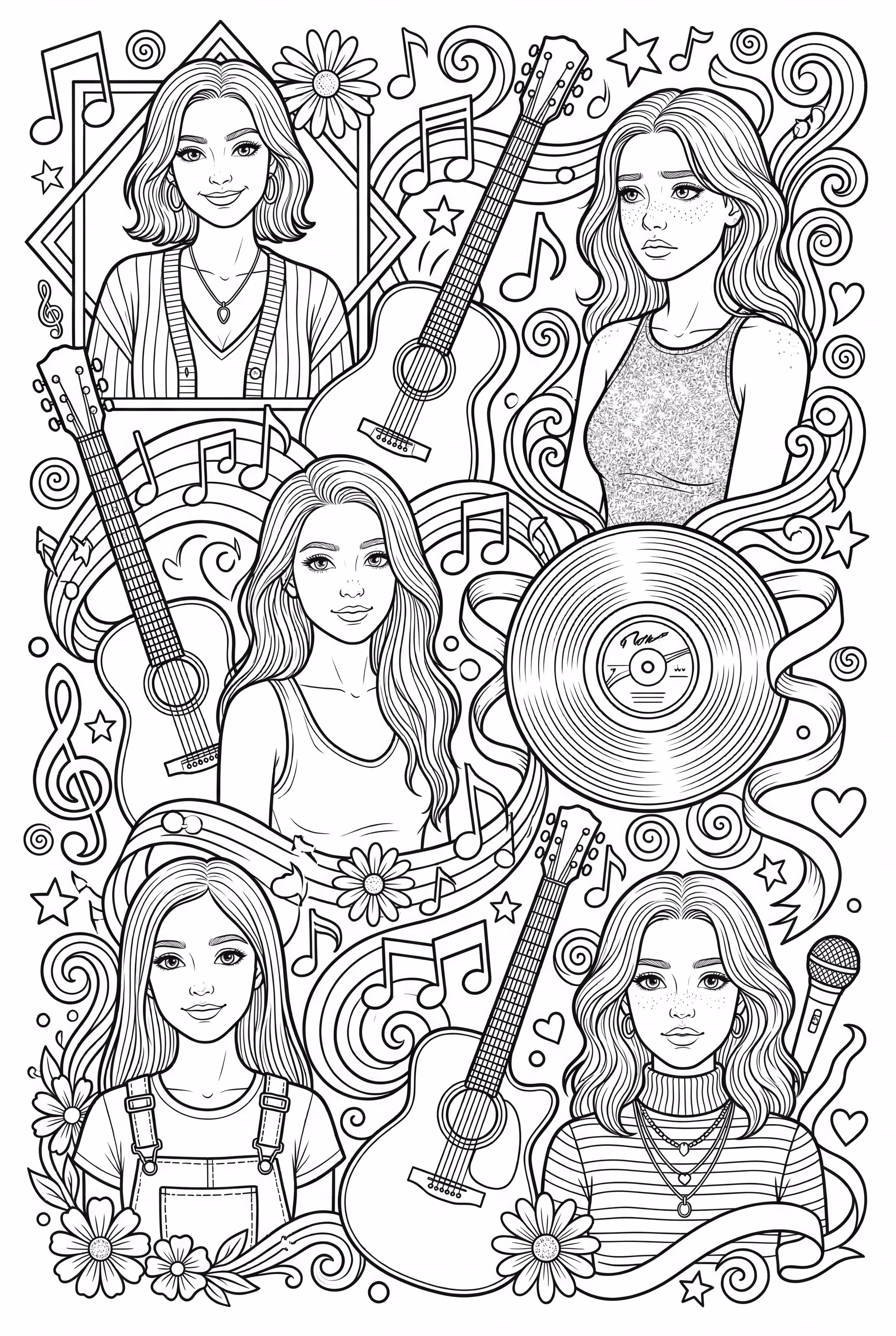 A Collage Of Olivia Rodrigo Album Eras