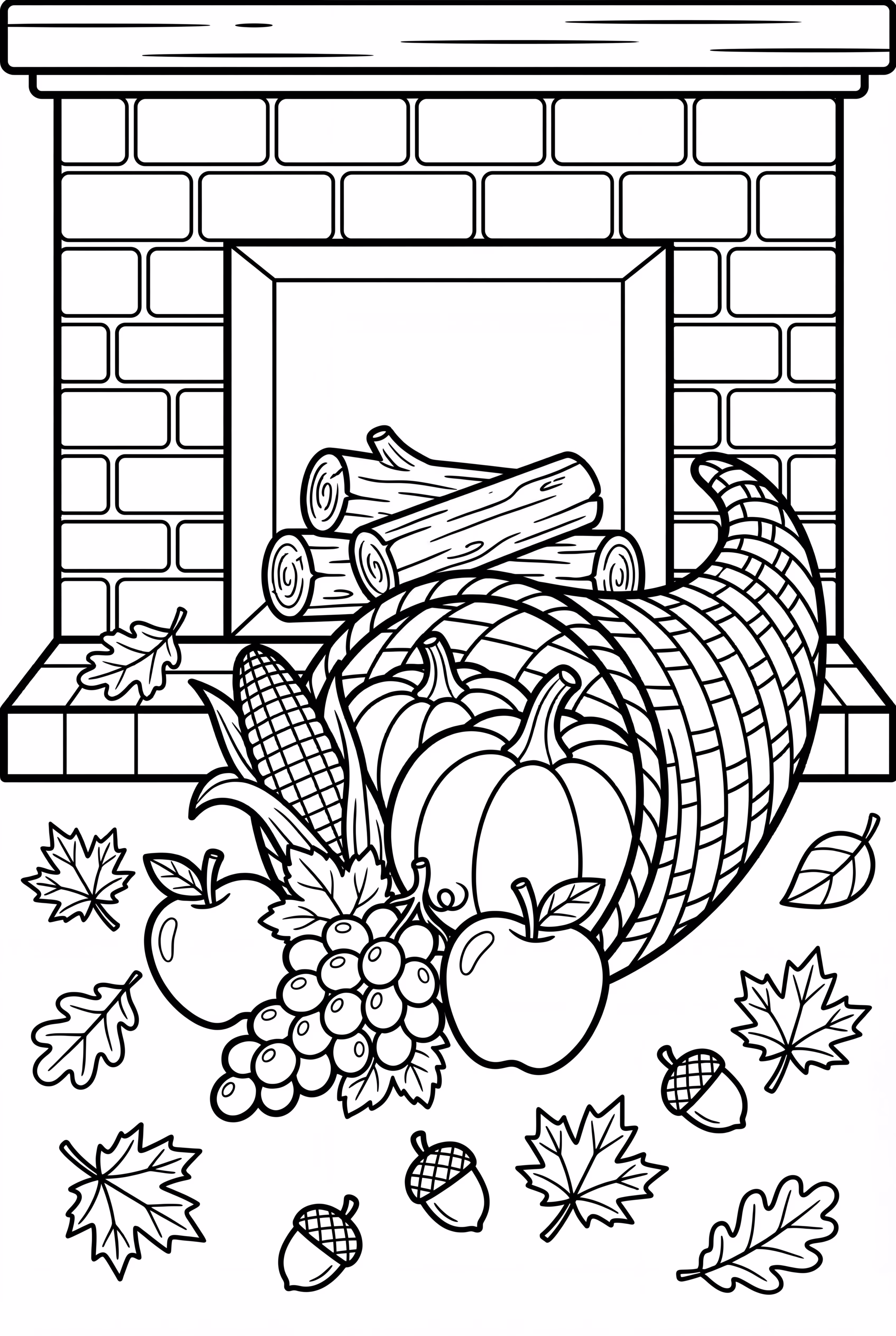 A Cornucopia By The Fireplace