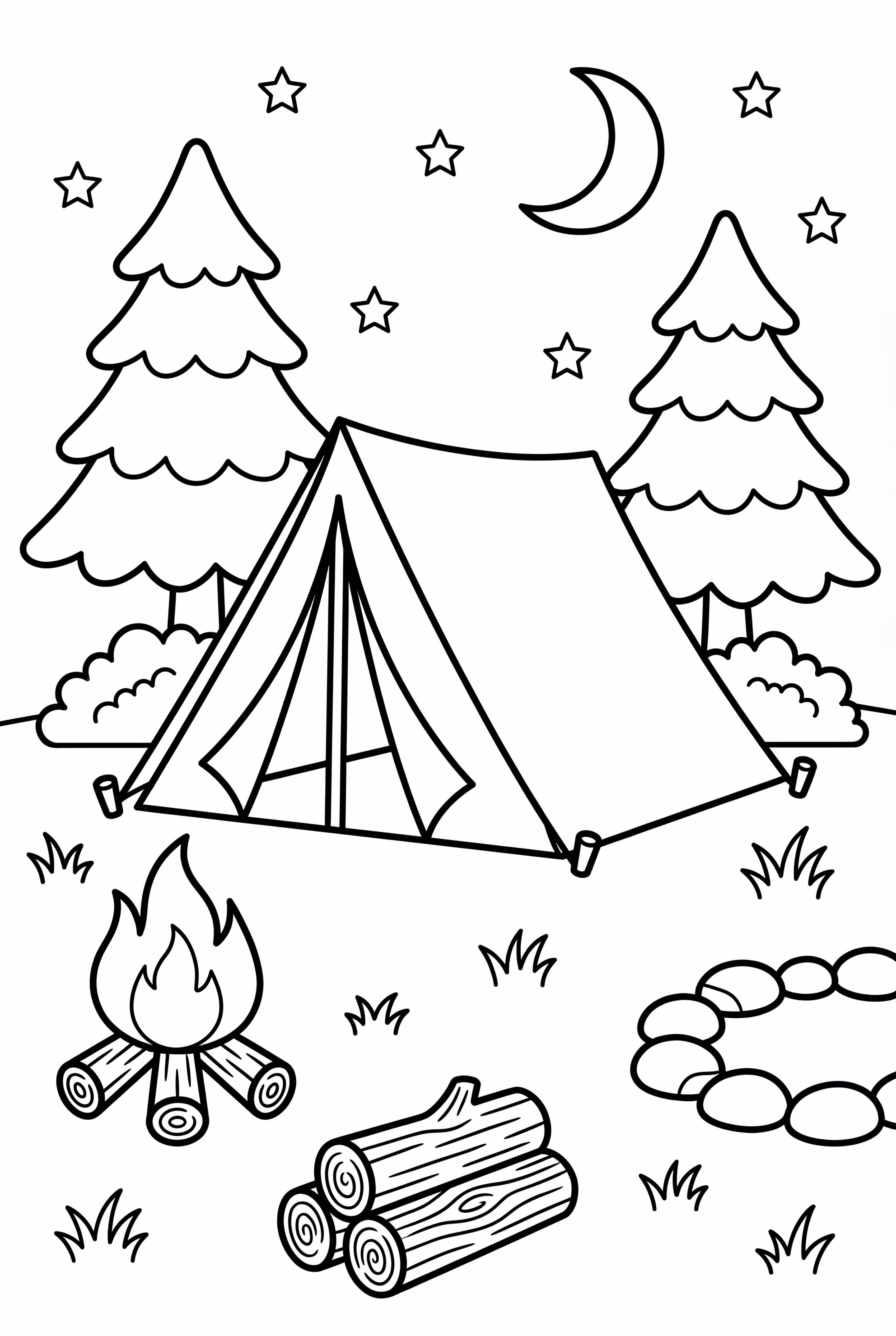 A Cozy Campsite With A Tent