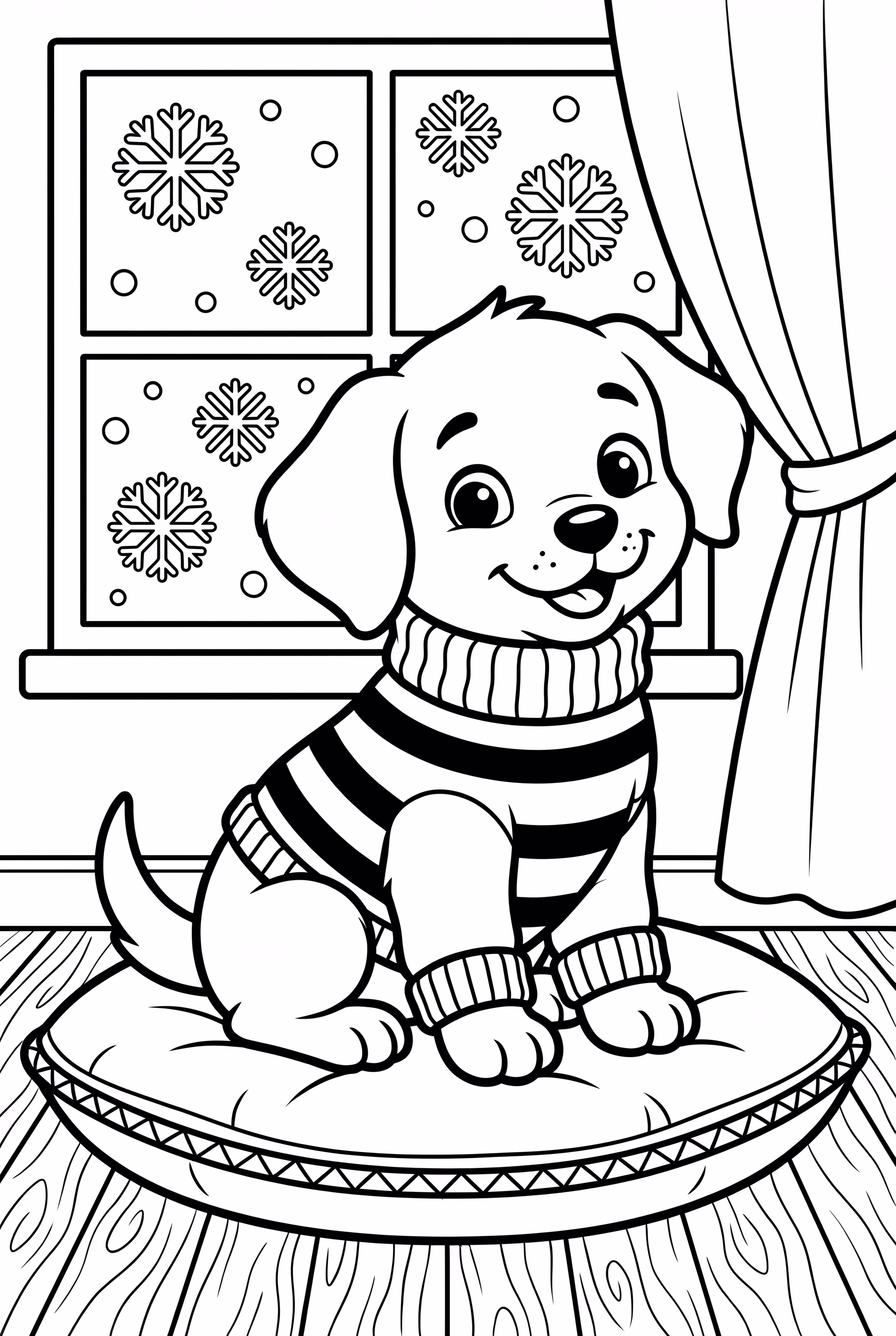 A Cozy Dog Wearing A Sweater