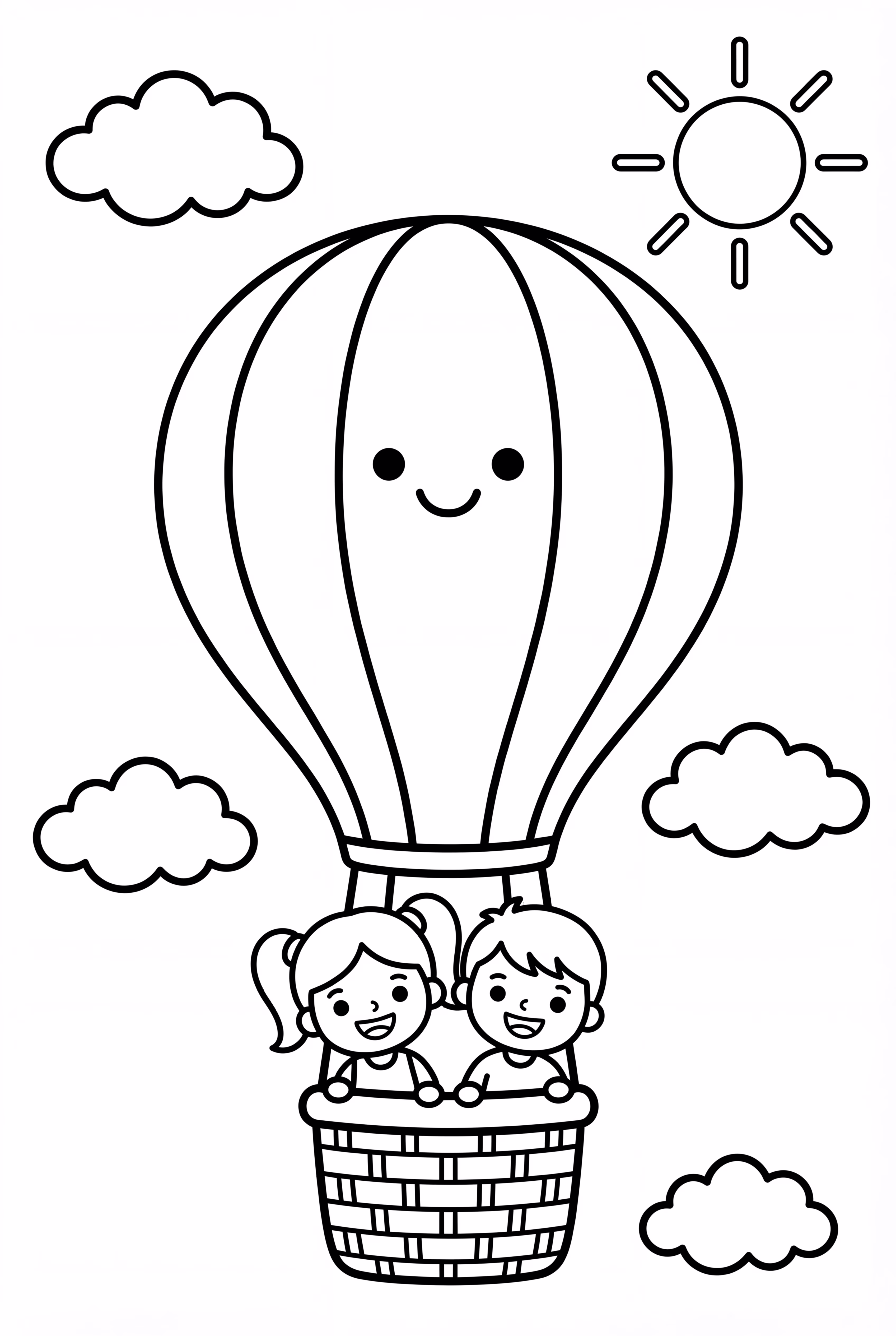 A Cozy Hot Air Balloon In The Sky