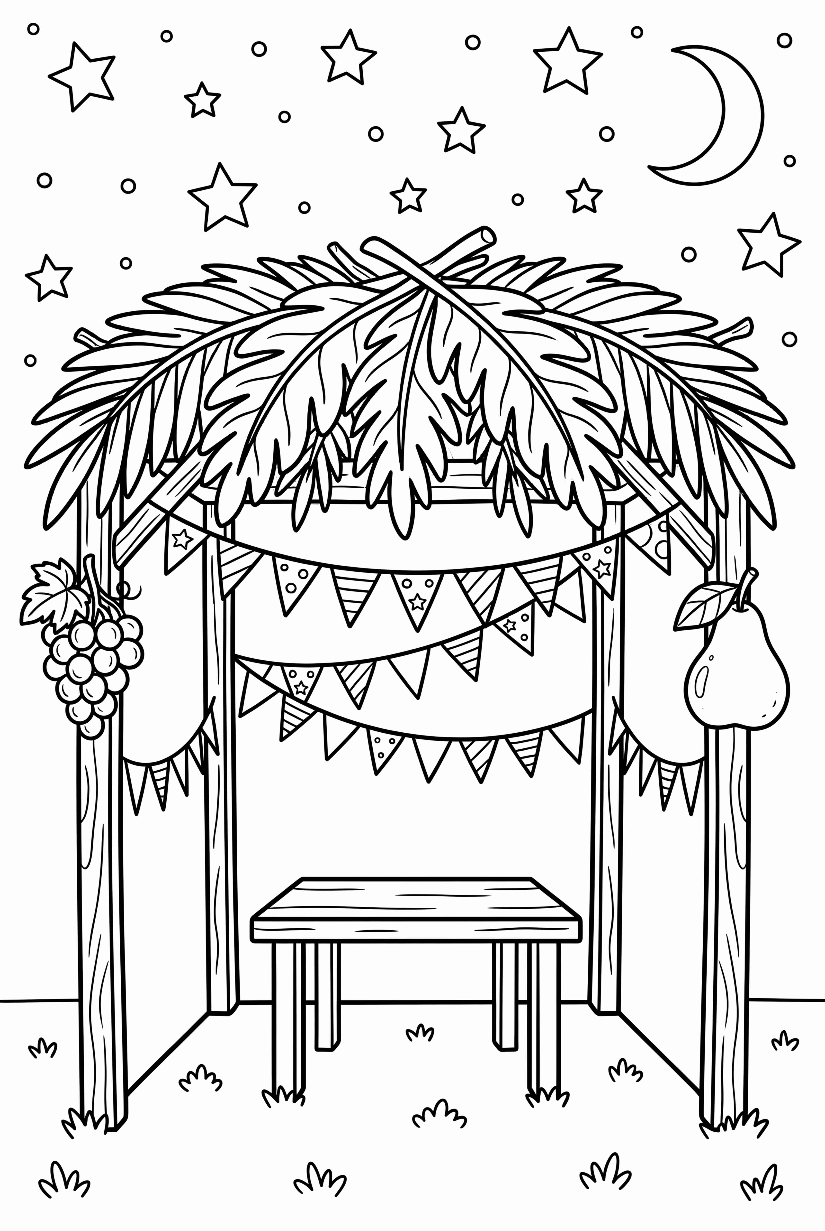 A Cozy Sukkot Sukkah At Night