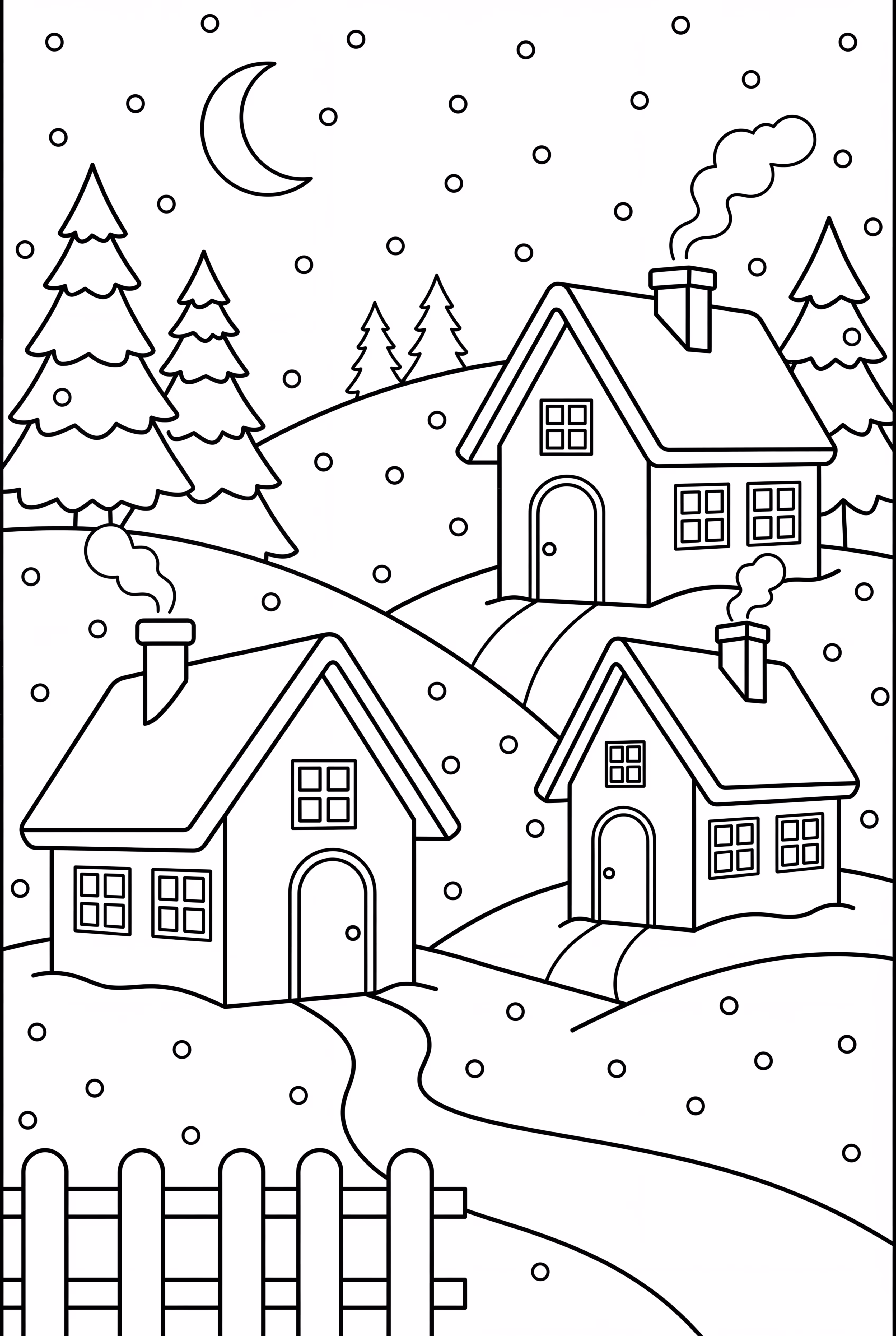 아늑한 겨울 마을 풍경