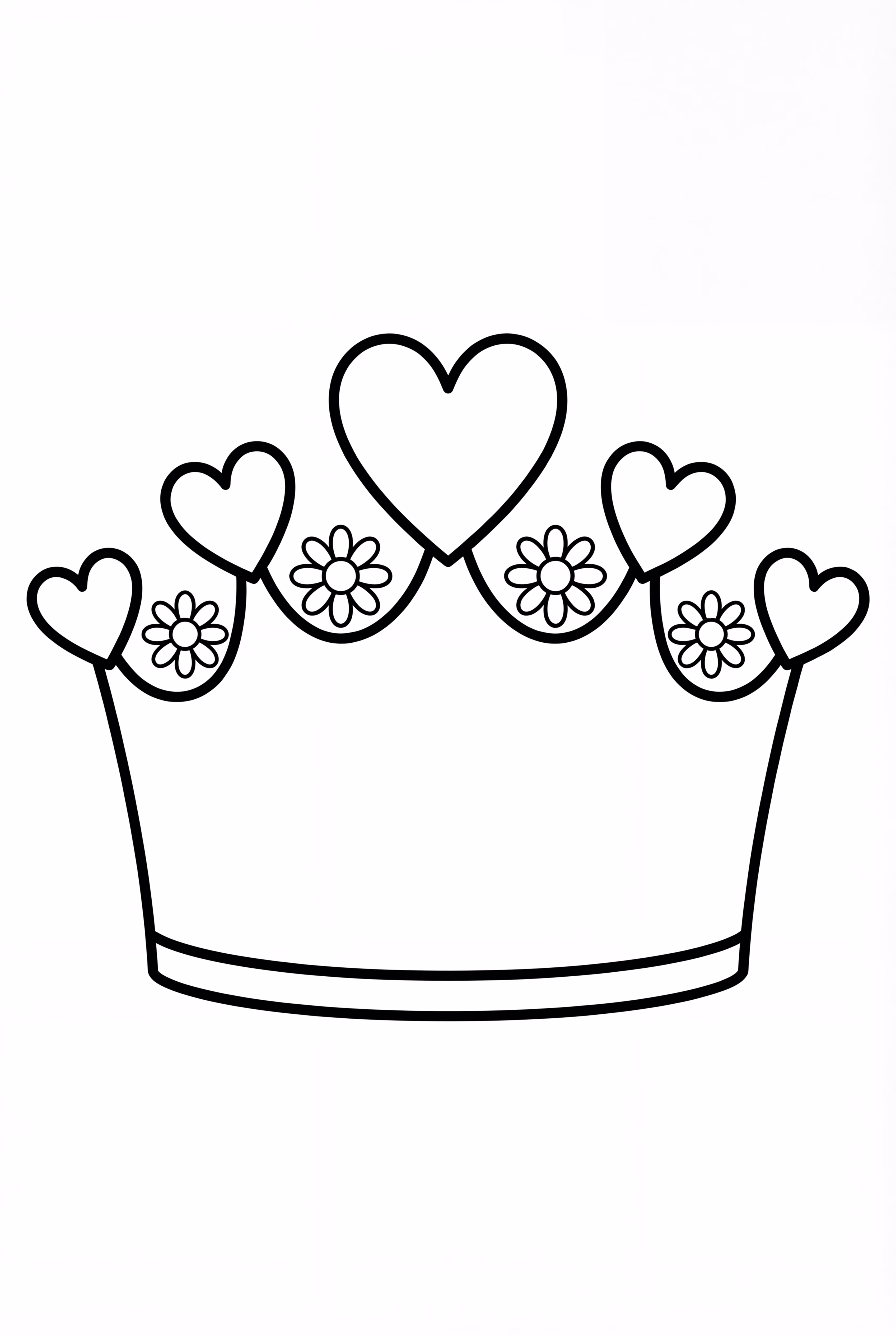 A Crown Of Hearts and Flowers