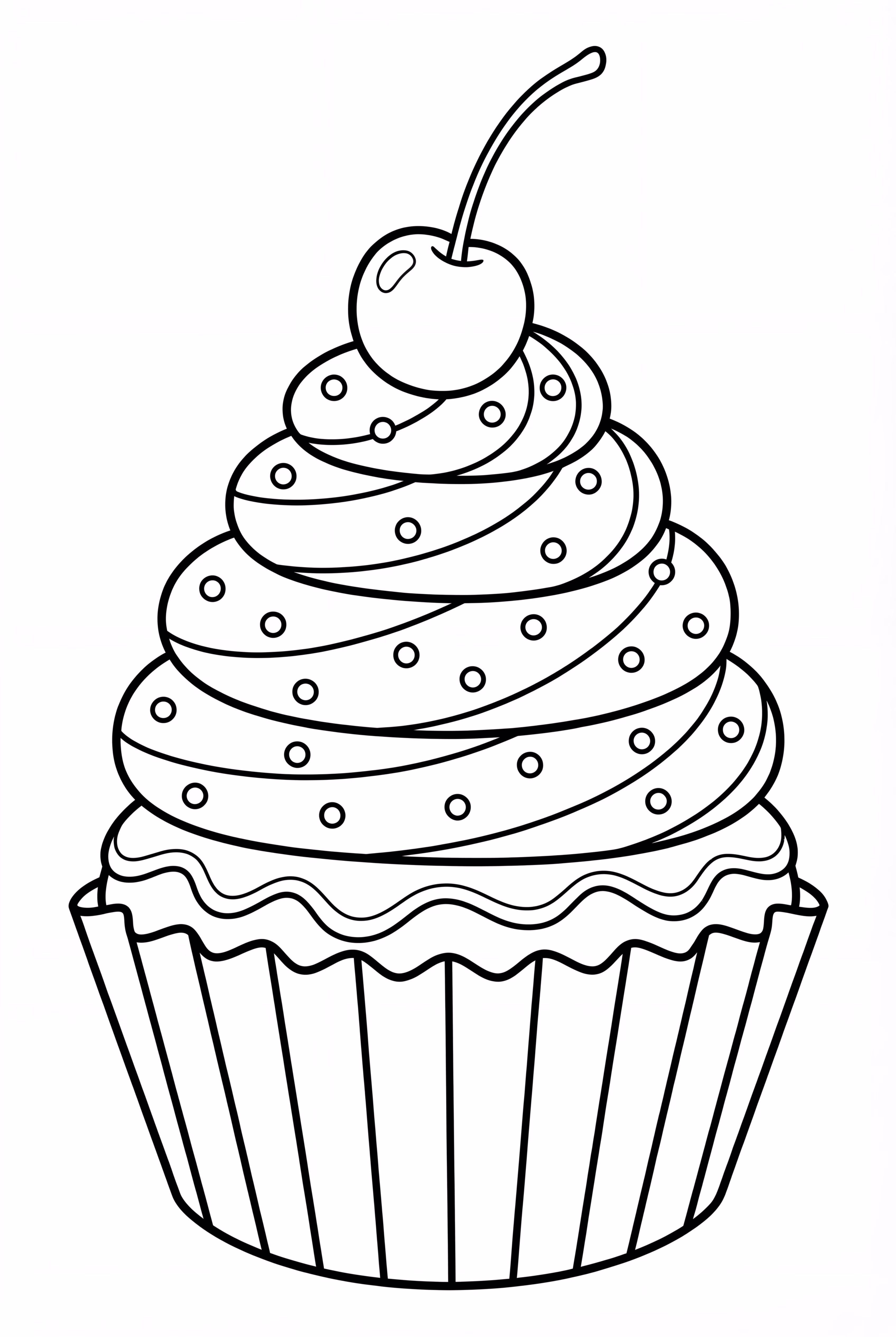 A cupcake topped with a cherry