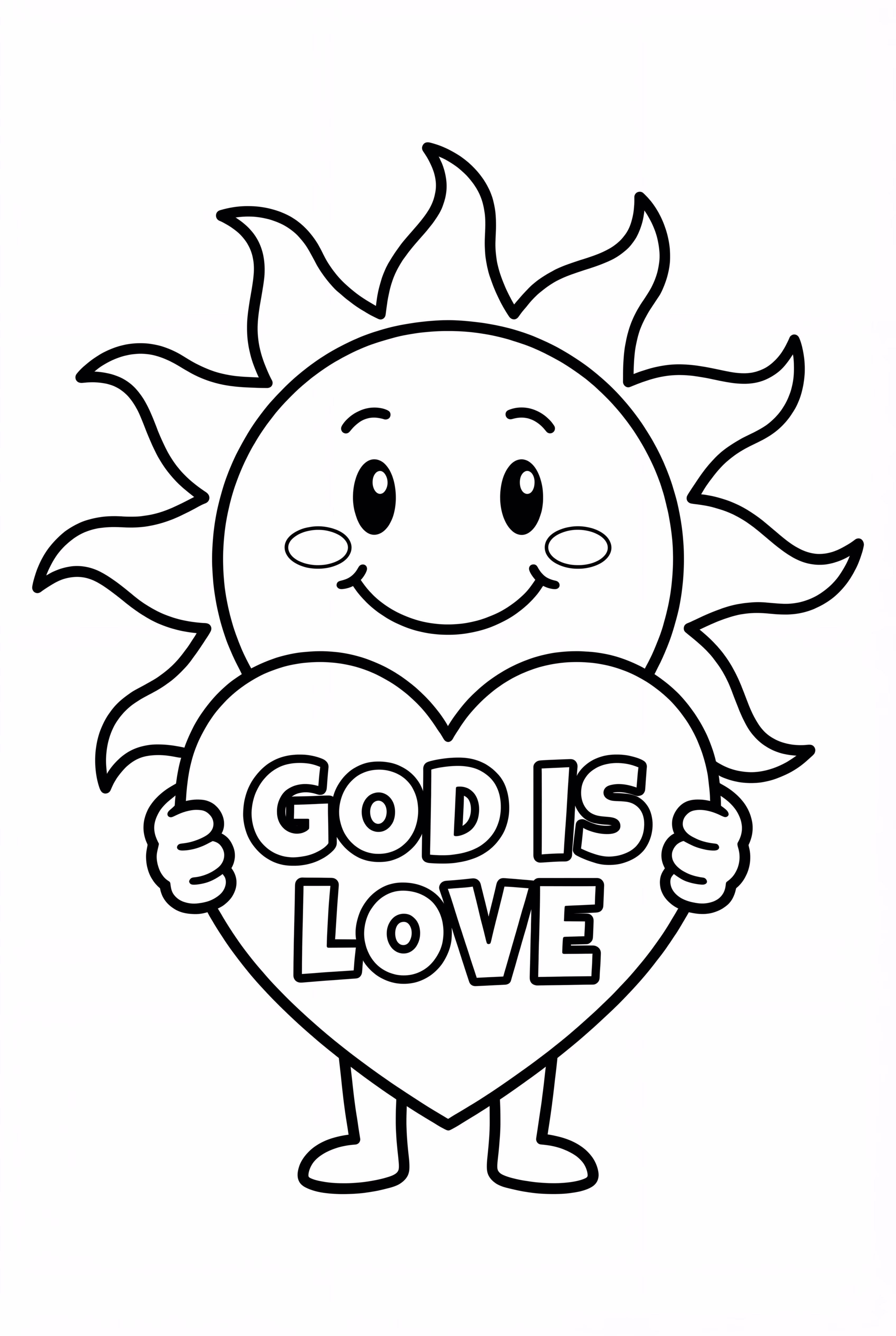 A Cute Bible Verse With A Smiling Cartoon Sun