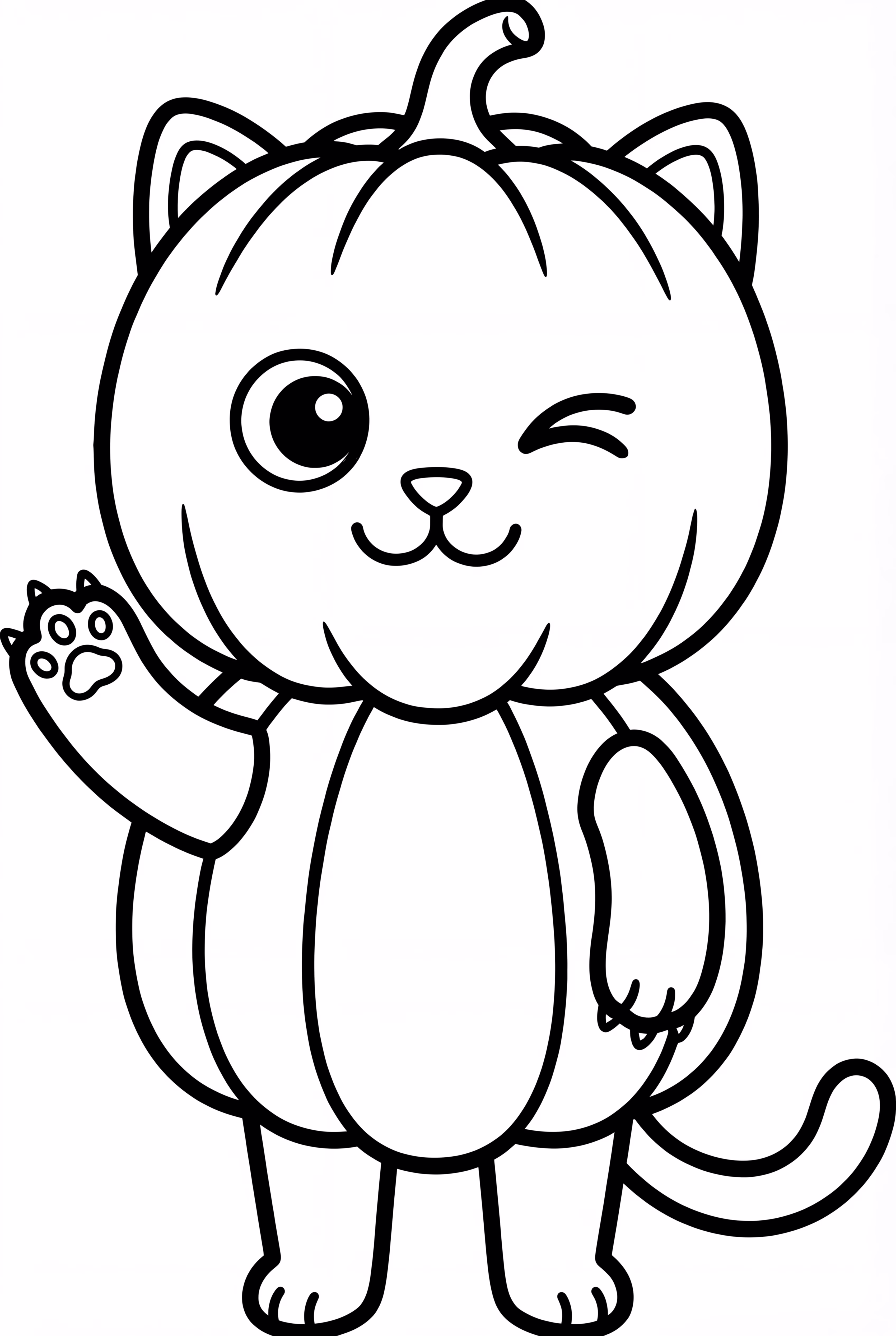 Um Fofo Gato Preto de Halloween do Bluey