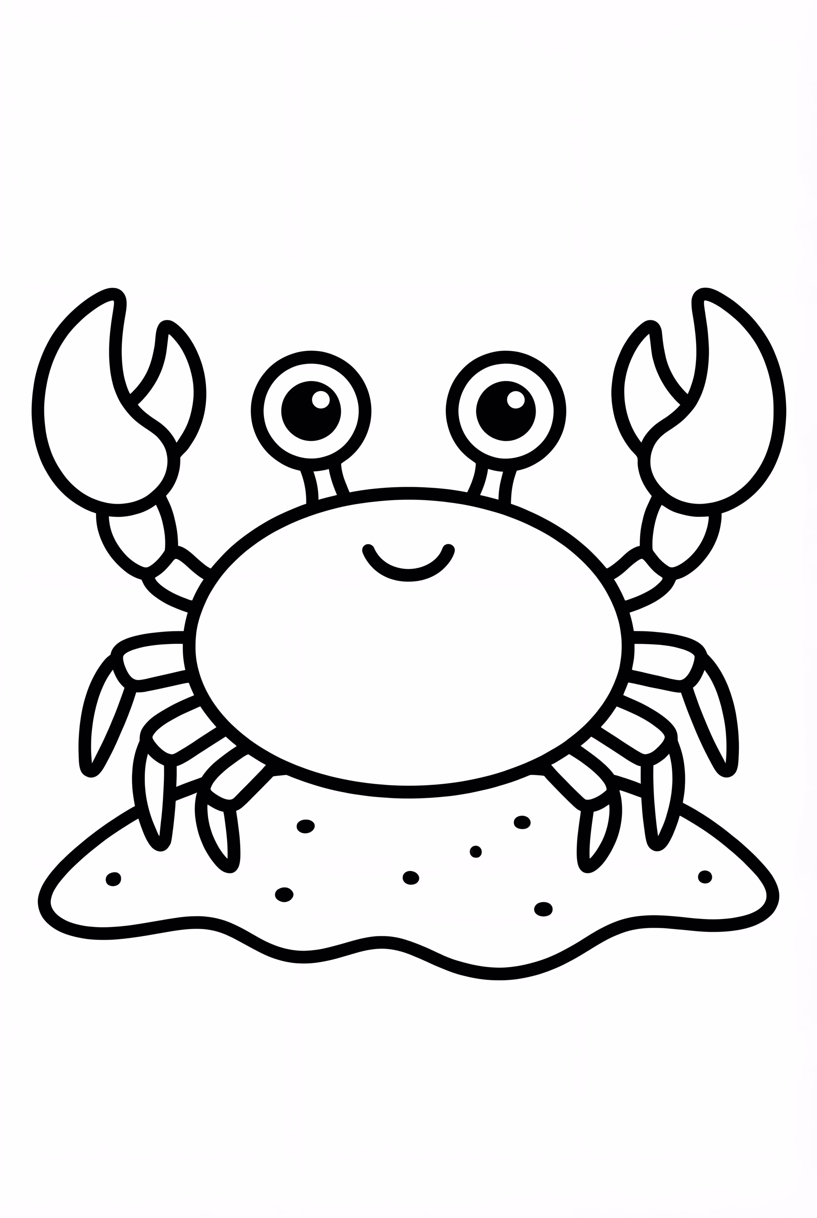 모래 위의 귀여운 여름 게