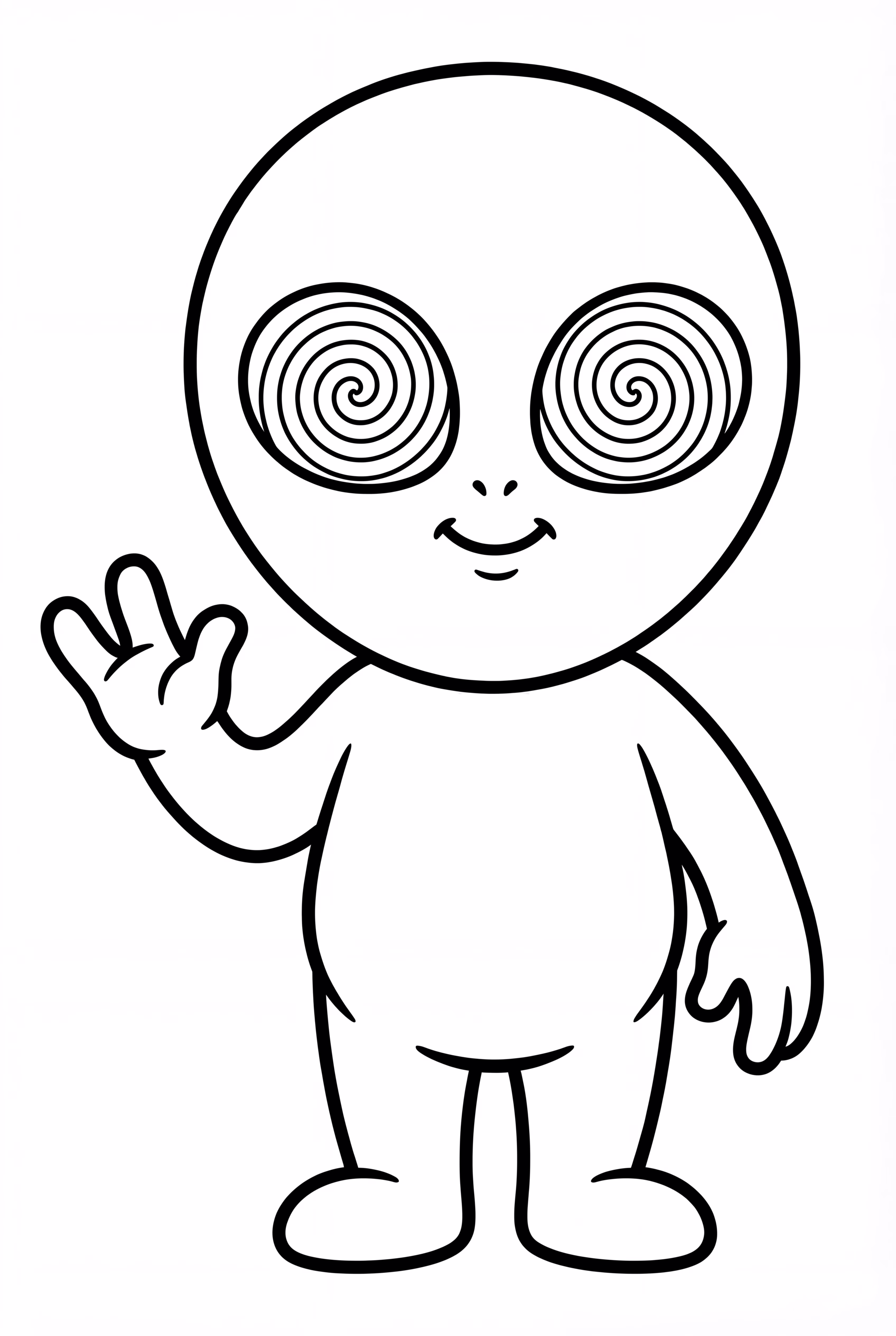 Ein süßer psychedelischer Außerirdischer