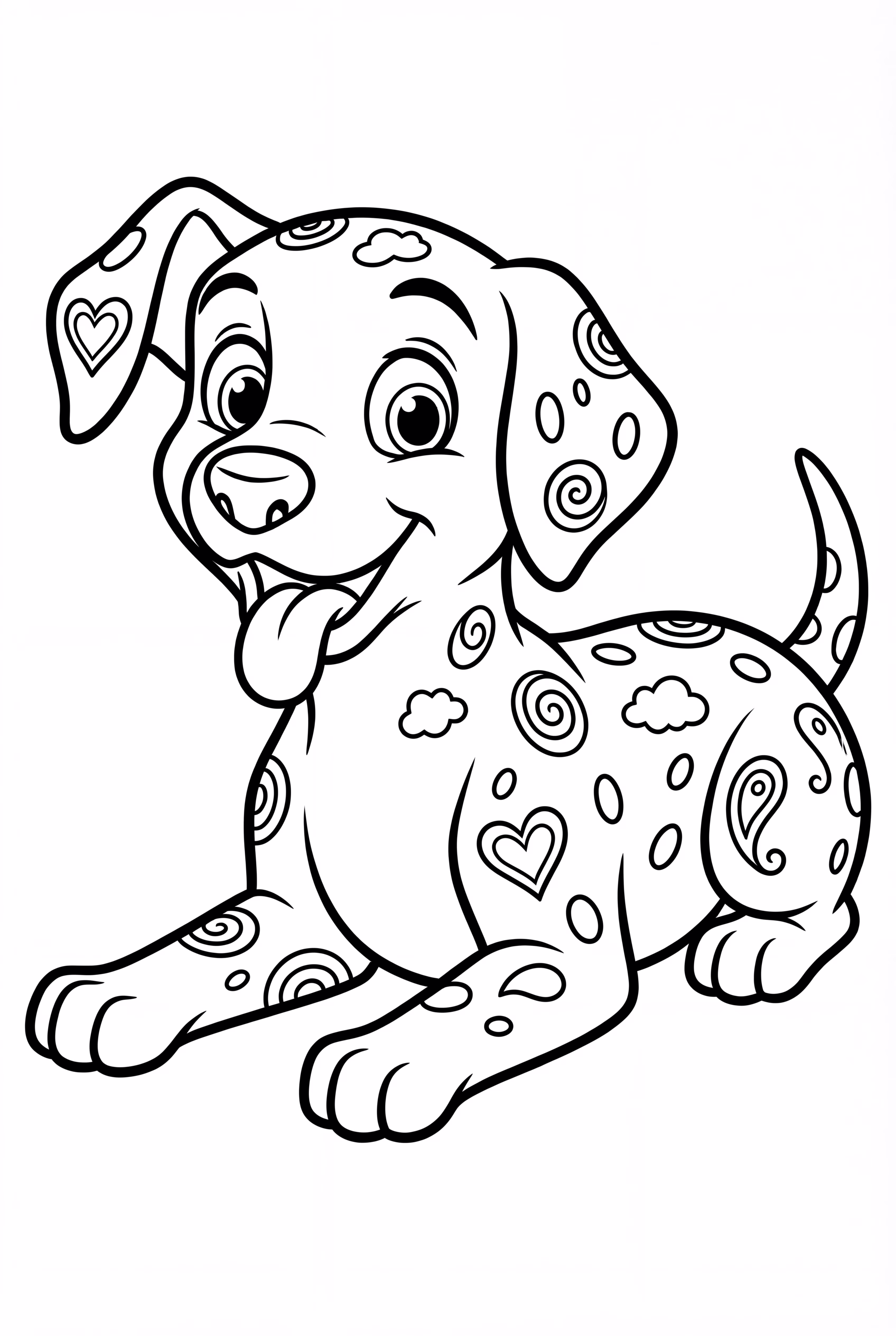 A Dalmata Dog With Colorful Dots