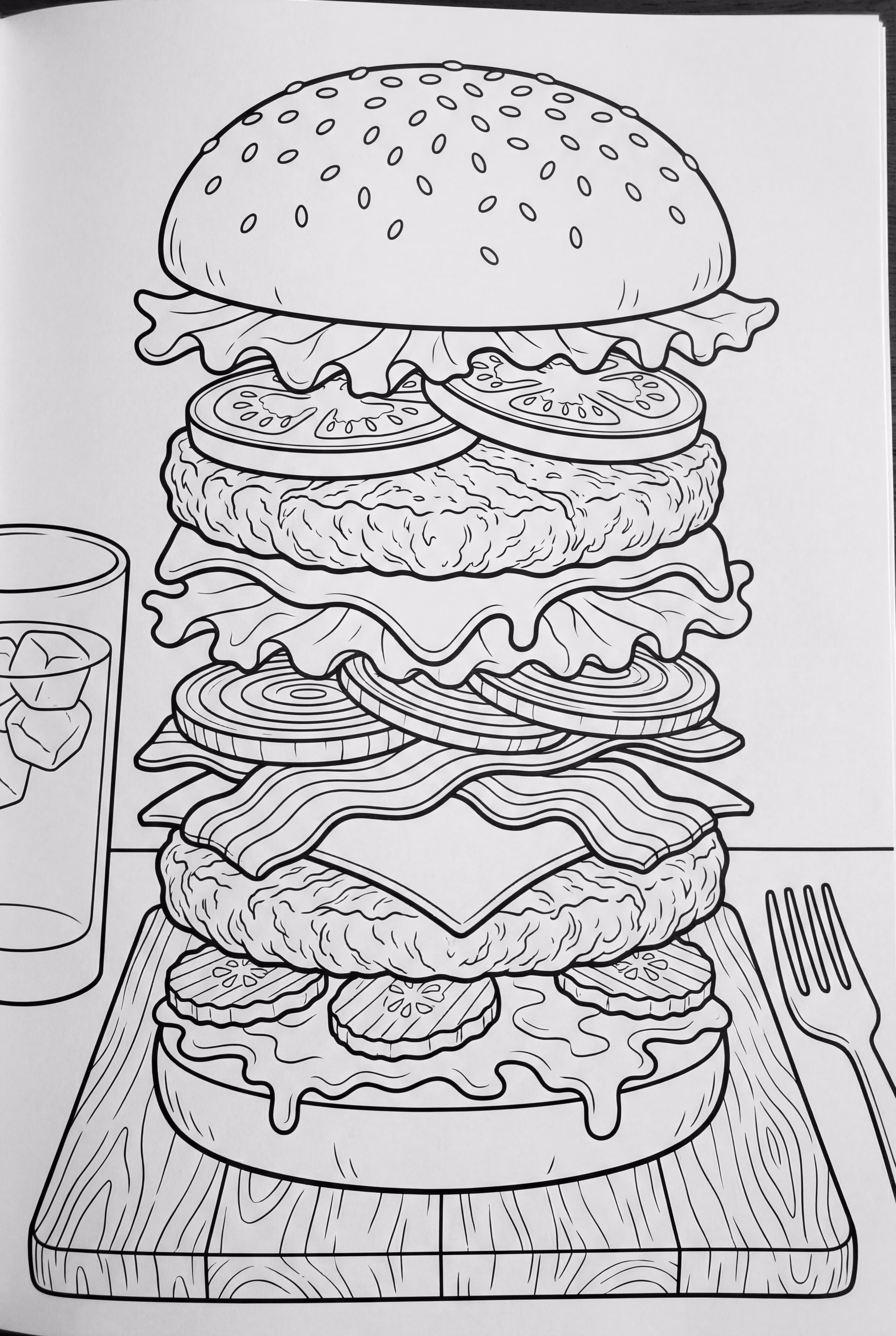 汉堡包的详细剖面图