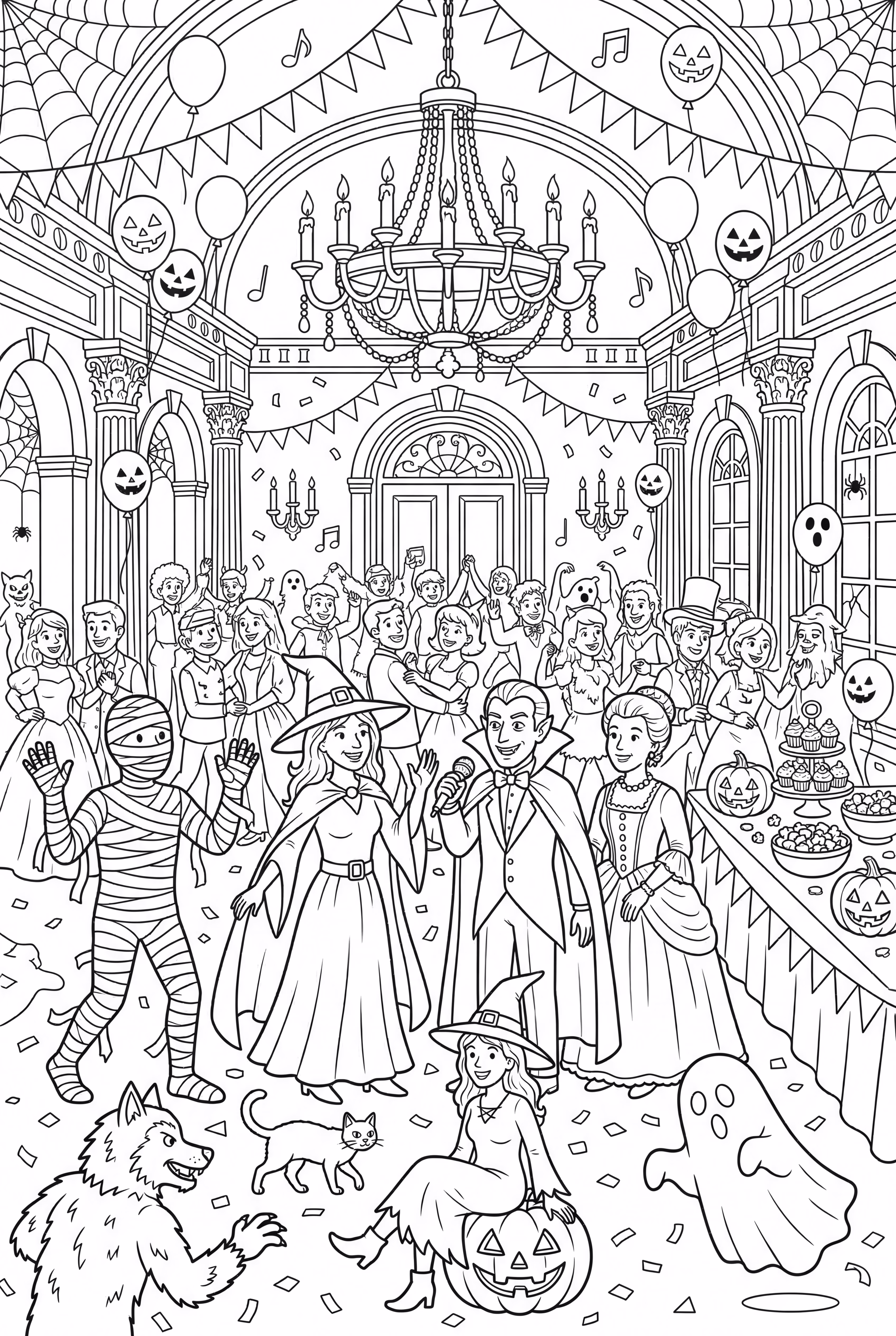 Un detallado Baile de Monstruos de Halloween 2025