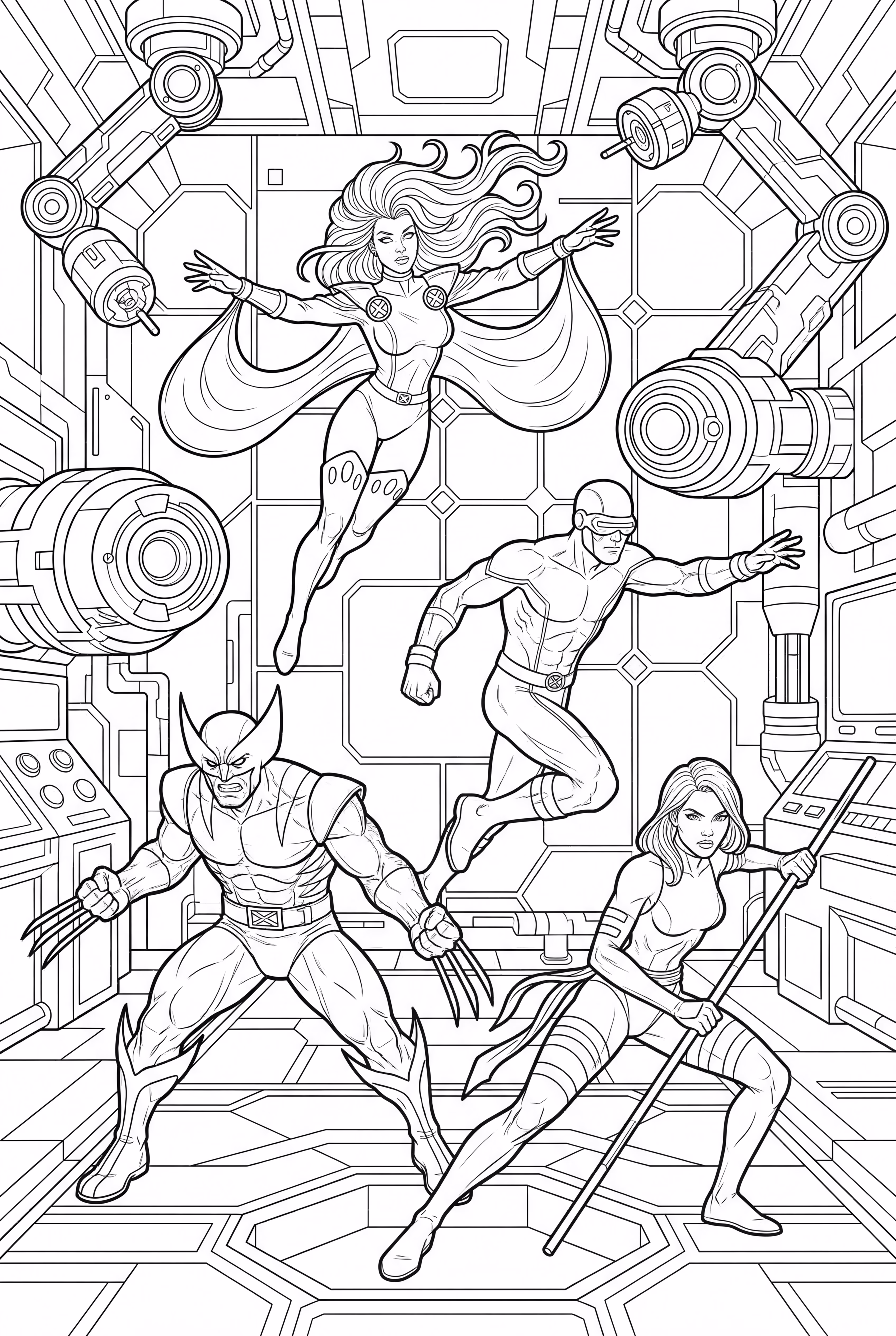 A Detailed Scene In The X-Men Danger Room