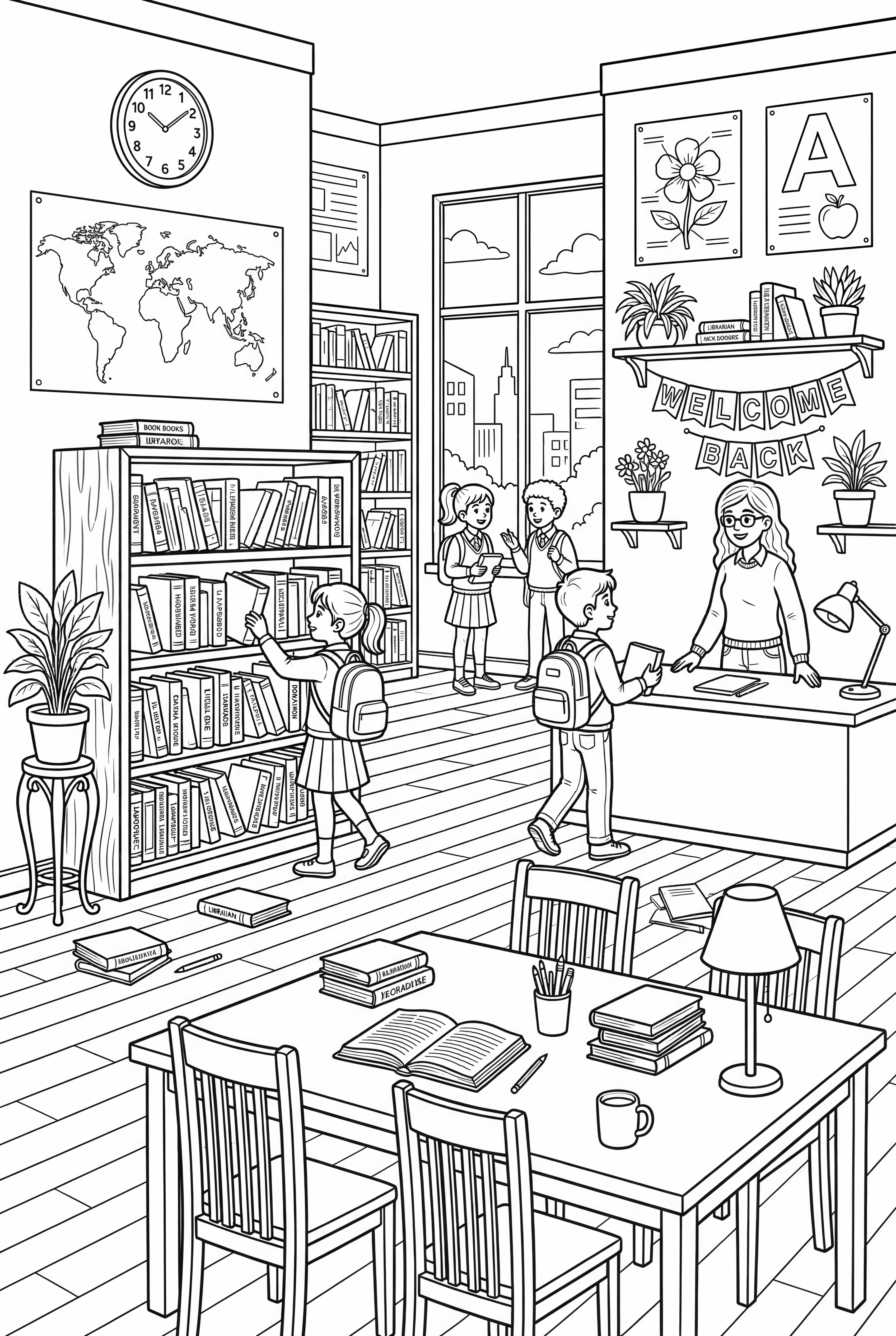 A Detailed School Library Back To School