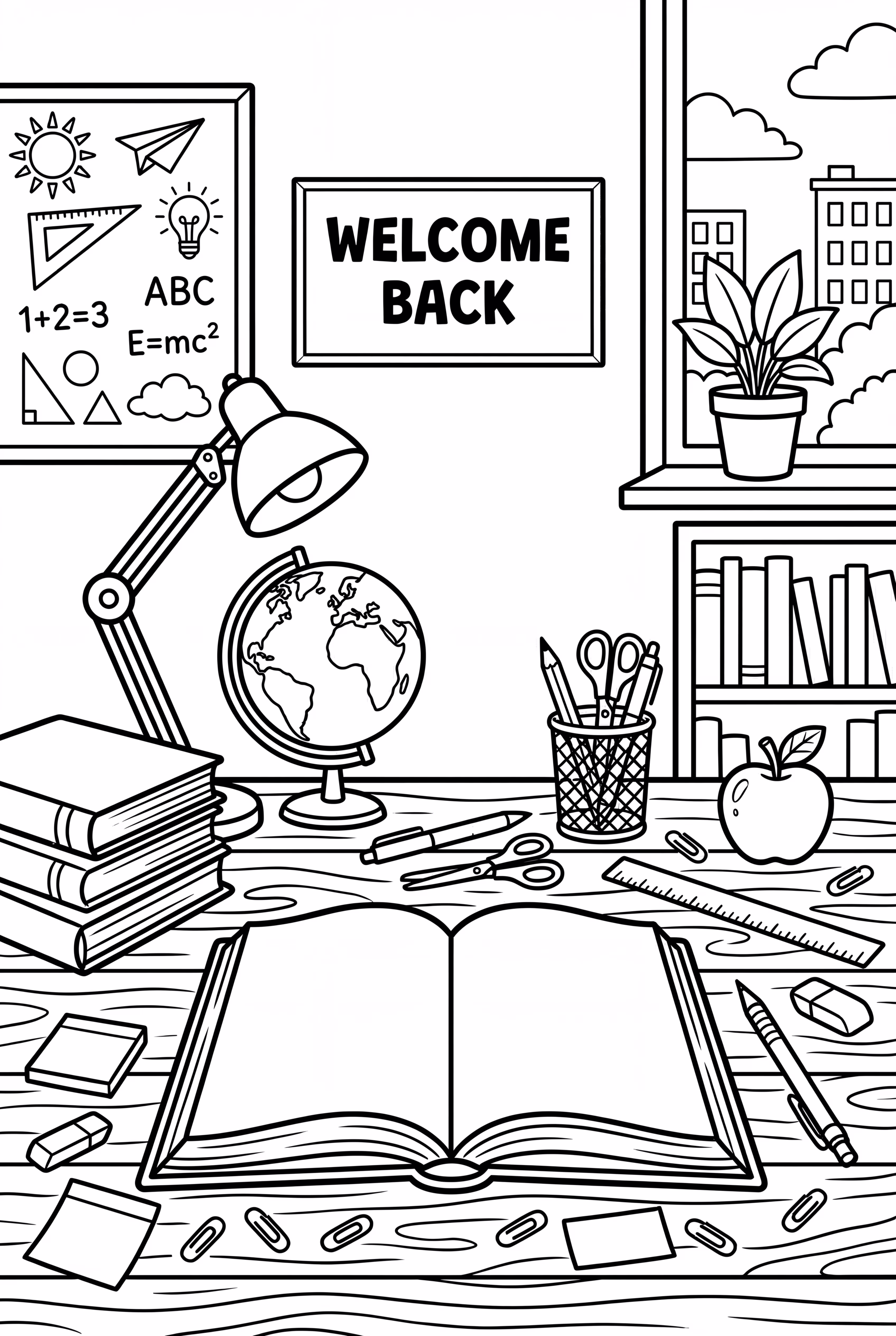 A Detailed Teacher's Desk Back To School