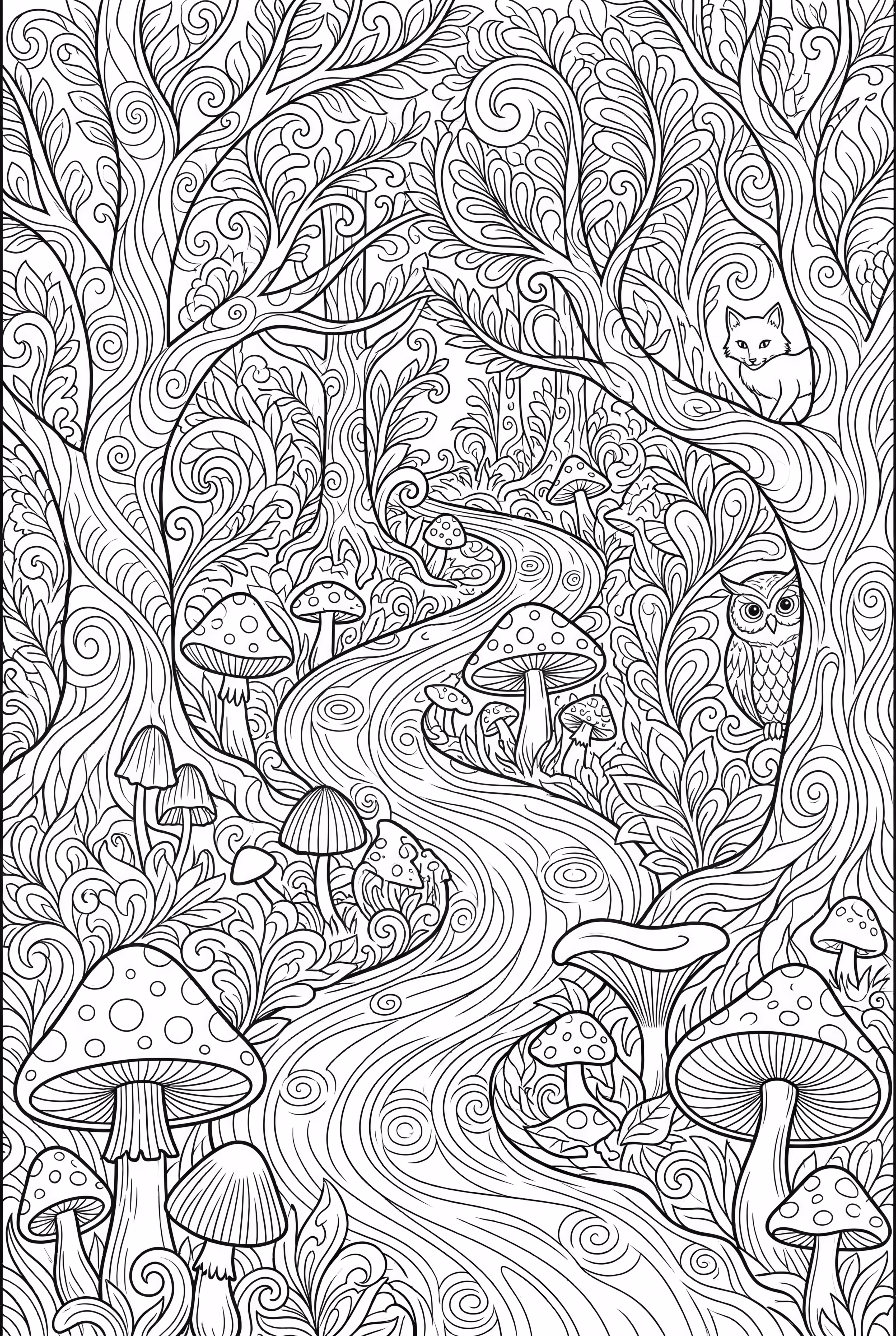 细致的迷幻森林场景